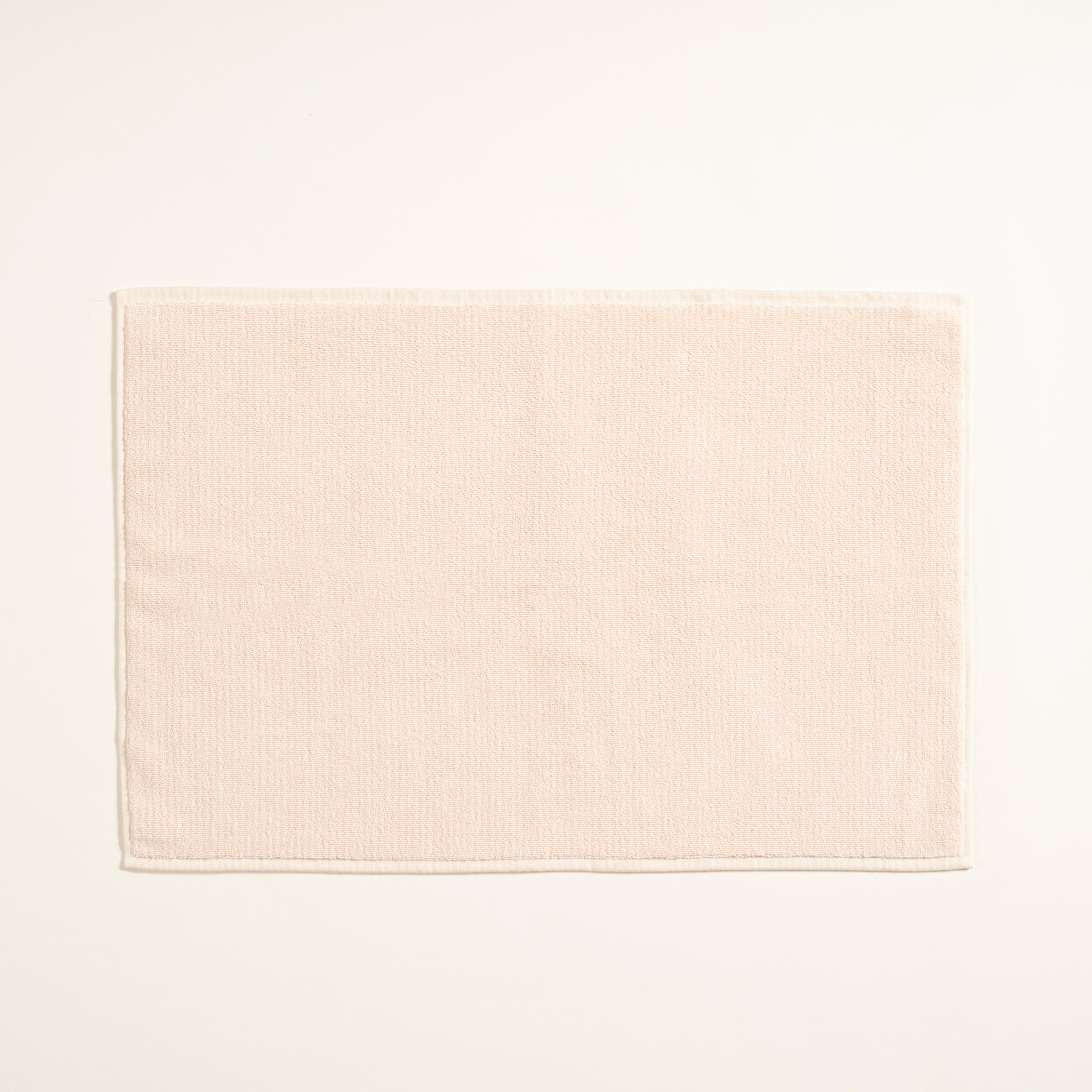 Solıd İplik Boyalı Çizgili Pamuk %100 Pamuk Ayak Havlusu 50x80 Cm Natürel - Pembe