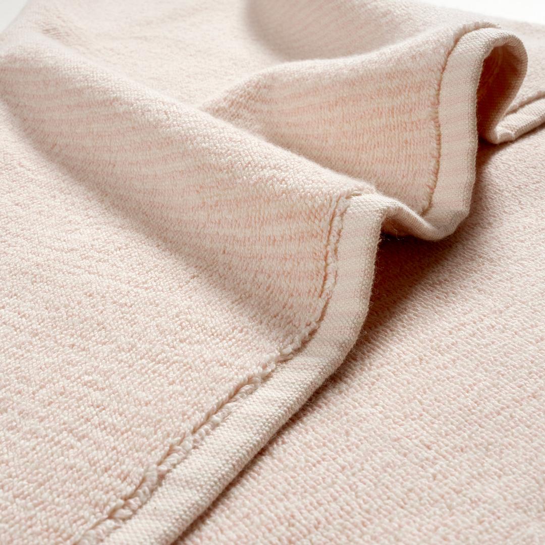 Solıd İplik Boyalı Çizgili Pamuk %100 Pamuk Ayak Havlusu 50x80 Cm Natürel - Pembe