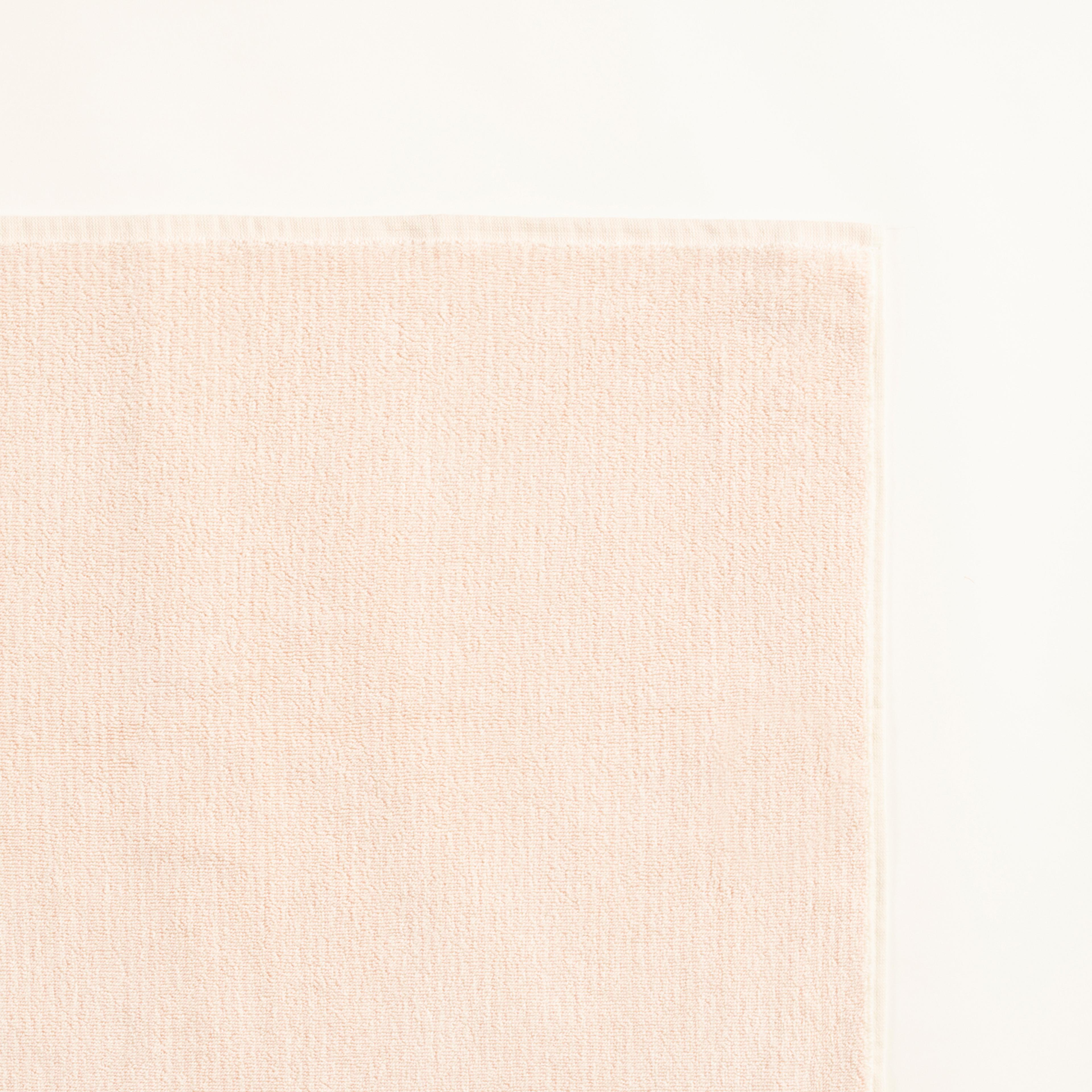 Solıd İplik Boyalı Çizgili Pamuk %100 Pamuk Ayak Havlusu 50x80 Cm Natürel - Pembe