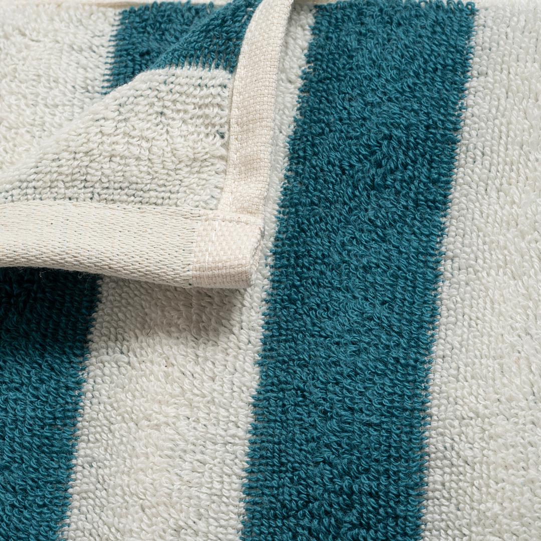 Ornaz İplik Boyalı Çizgili Pamuk %100 Pamuk El Havlusu 30x50 Cm Natürel - Lacıvert