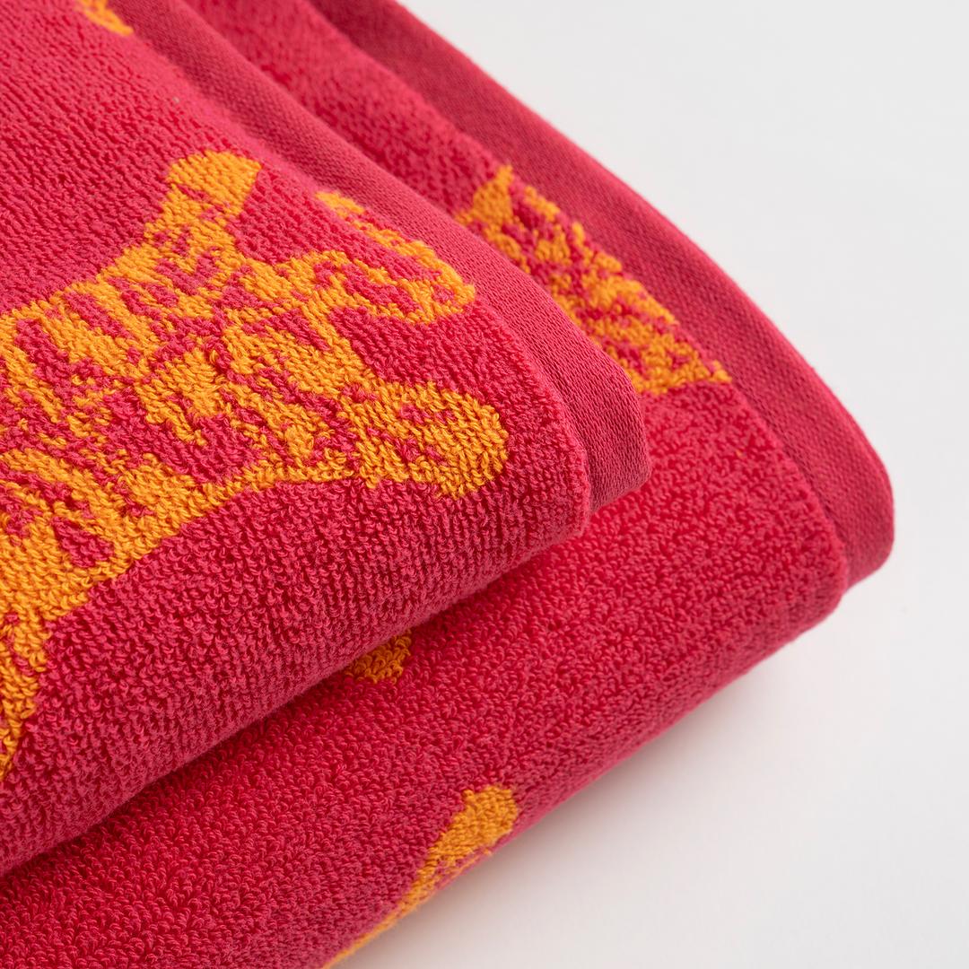 Ornaz İplik Boyalı Jakarlı Pamuk %100 Pamuk Yüz Havlusu 50x90 Cm Fuşya