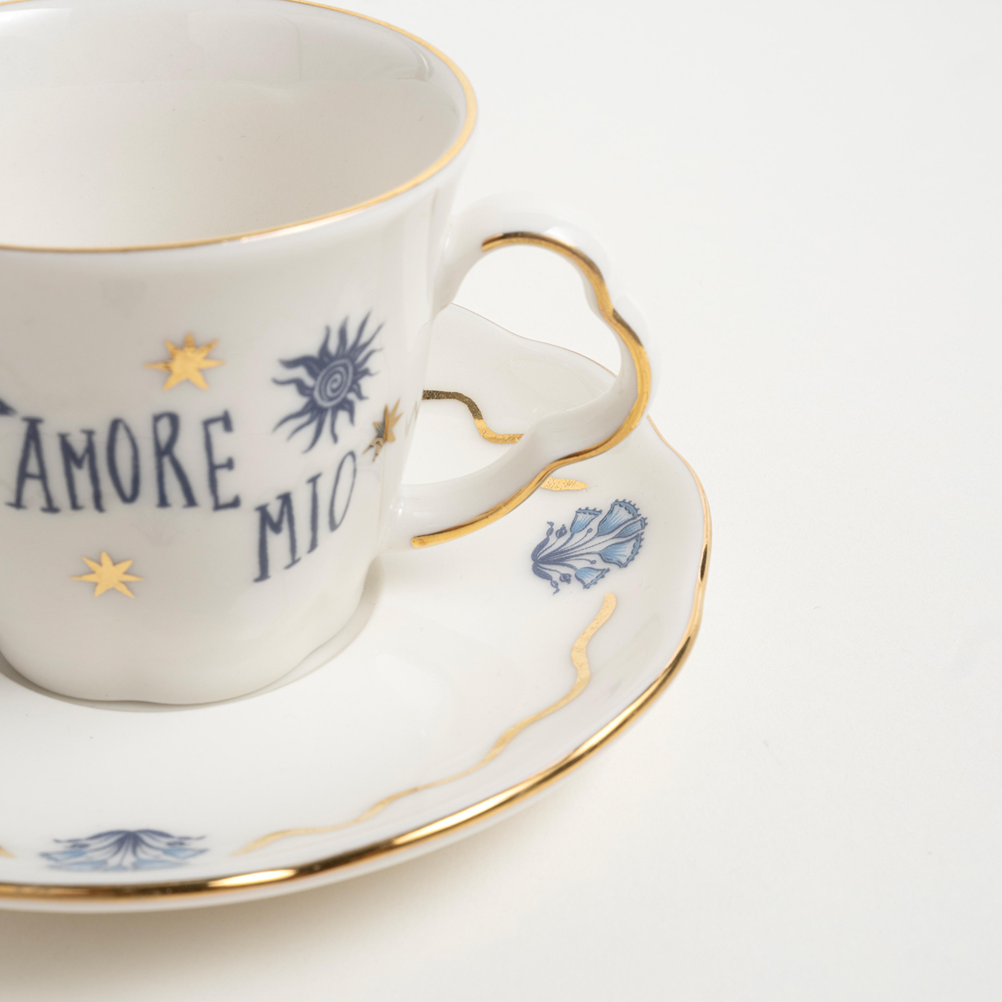 Emet Porselen Kahve Seti 80 Ml Mavi