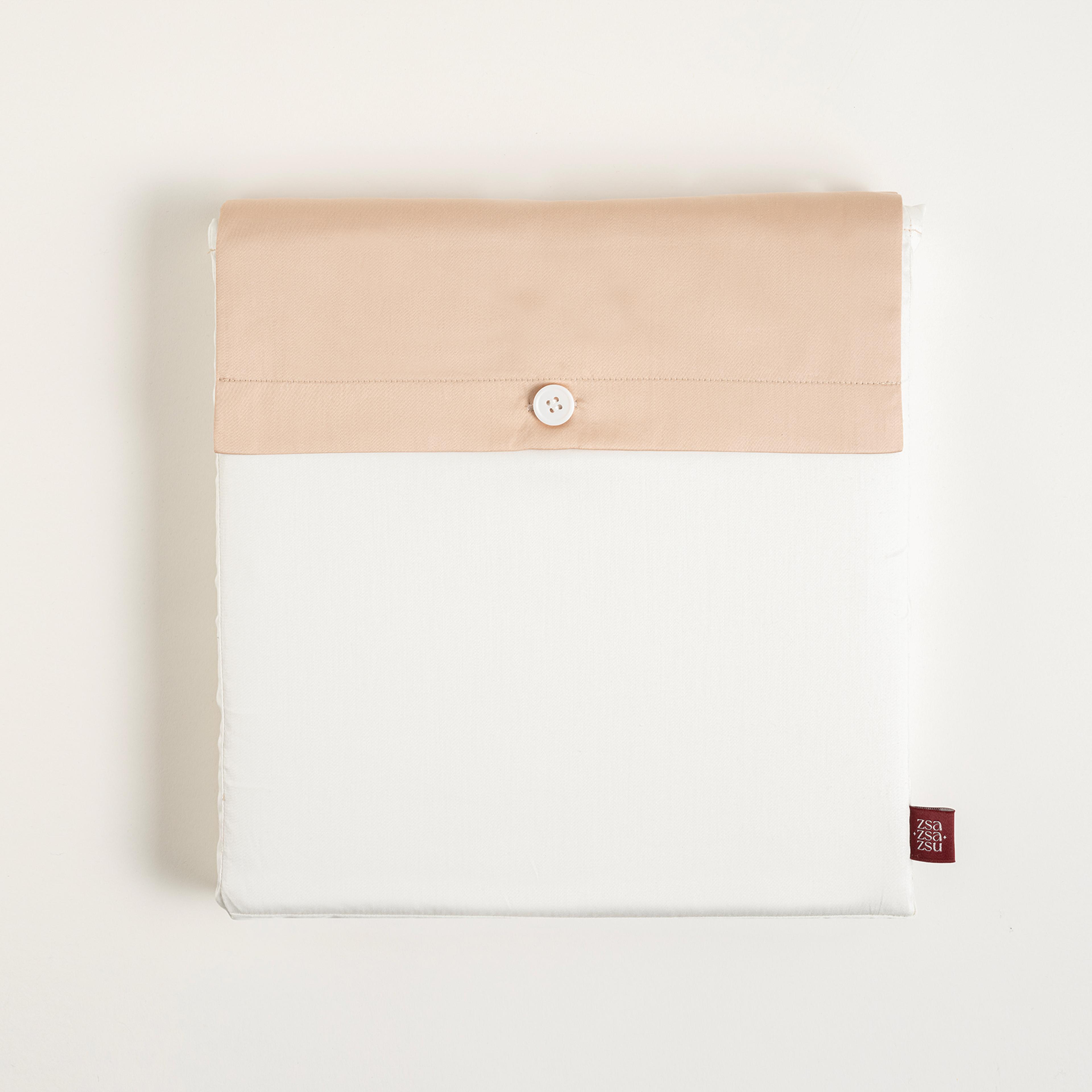 Solıd 300 Tc Çift Taraflı Çift Kişilik Pamuk Saten %100 Pamuk Saten Nevresim Seti 200x220 Cm Ekru - Kum Rengi