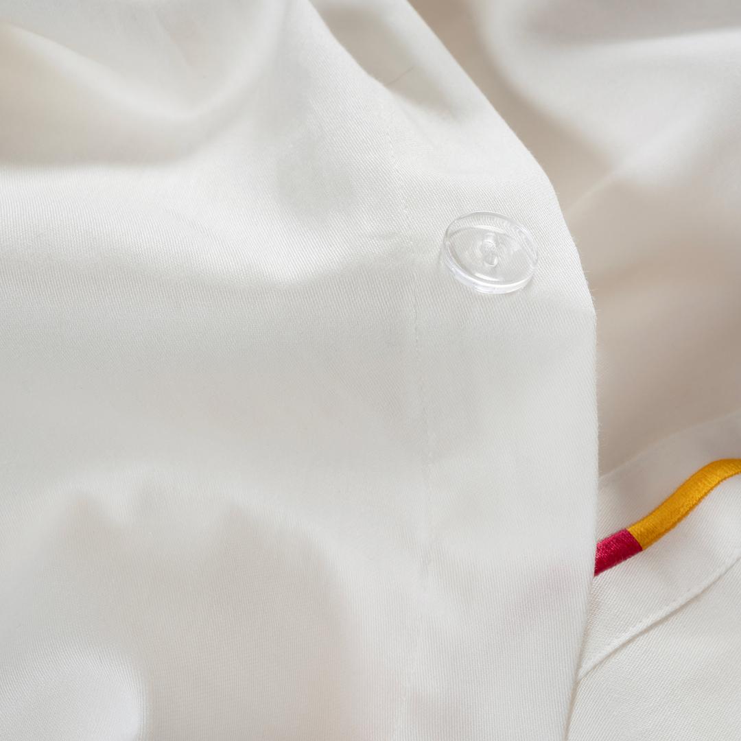 Brıto Nakışlı 200 Tc Saten Pamuk Saten %100 Pamuk Nevresim Seti 200x220 Cm Ekru