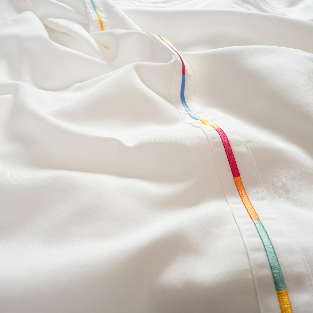 Brıto Nakışlı 200 Tc Saten Pamuk Saten %100 Pamuk Nevresim Seti 200x220 Cm Ekru