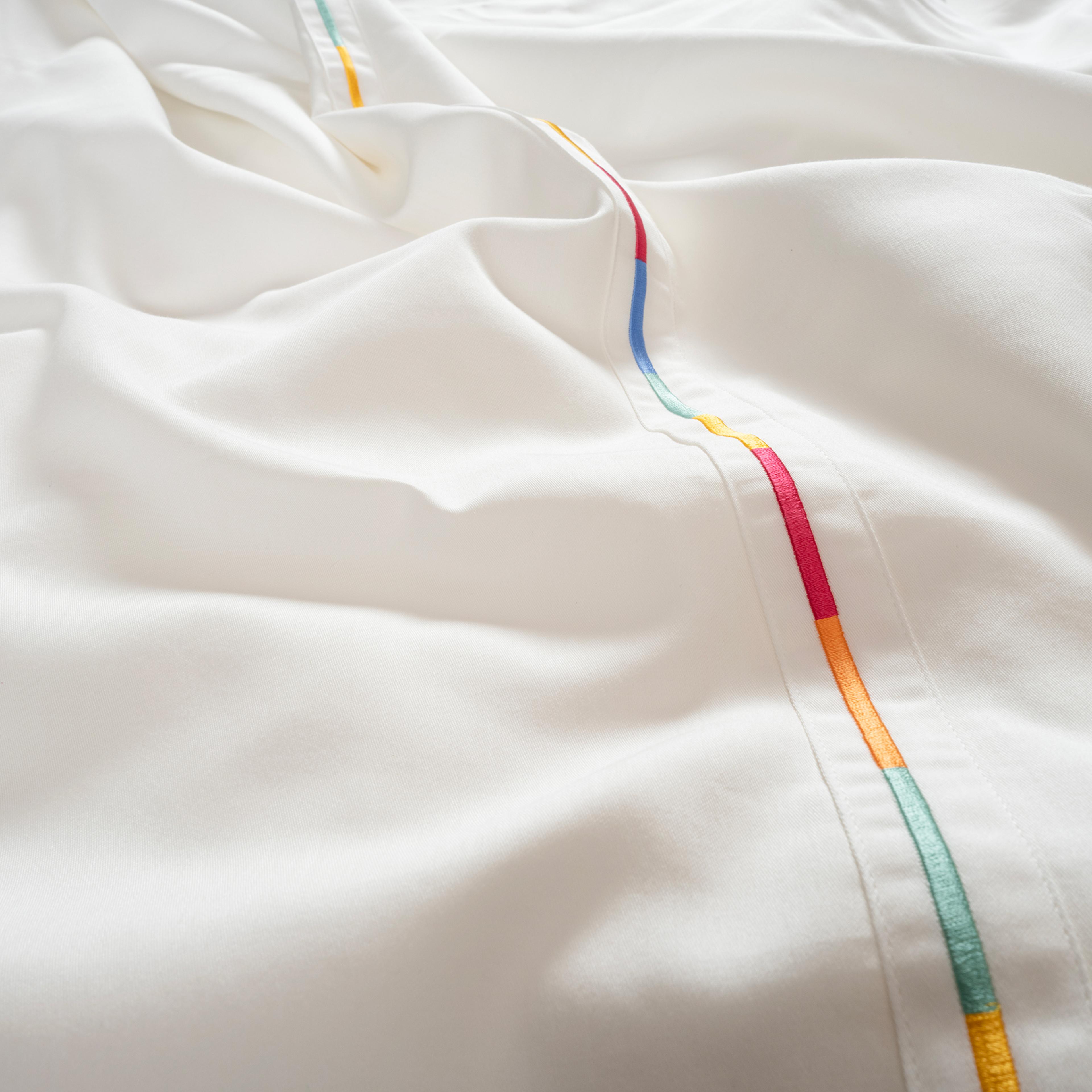 Brıto Nakışlı 200 Tc Saten Pamuk Saten %100 Pamuk Nevresim Seti 200x220 Cm Ekru