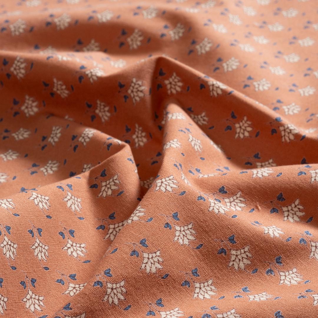 Gaya Baskılı Pamuk %100 Pamuk Masa Örtüsü 150x150 Cm Turuncu