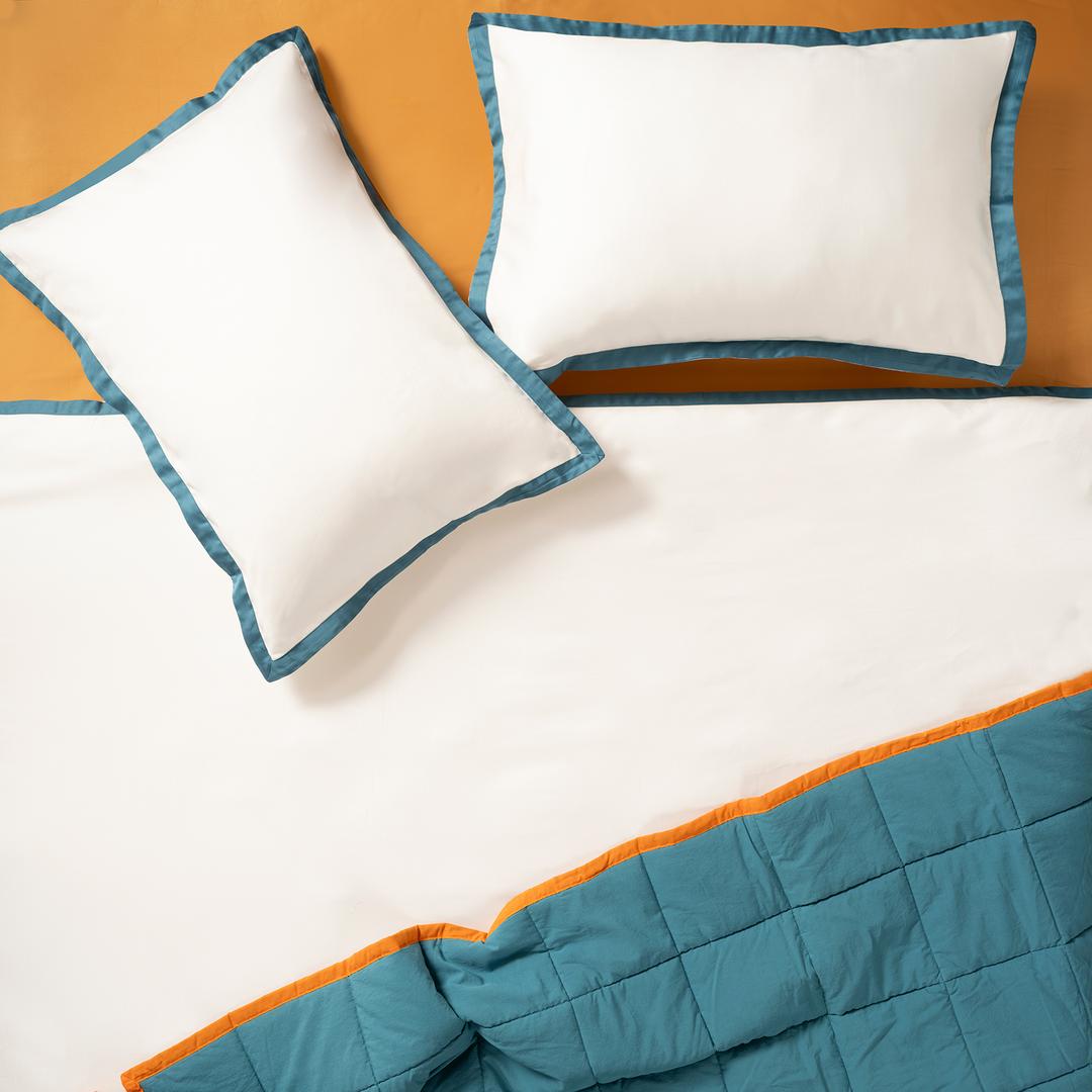 Brıto Bordürlü 200 Tc Saten Pamuk Saten %100 Pamuk Nevresim Seti 200x220 Cm Ekru