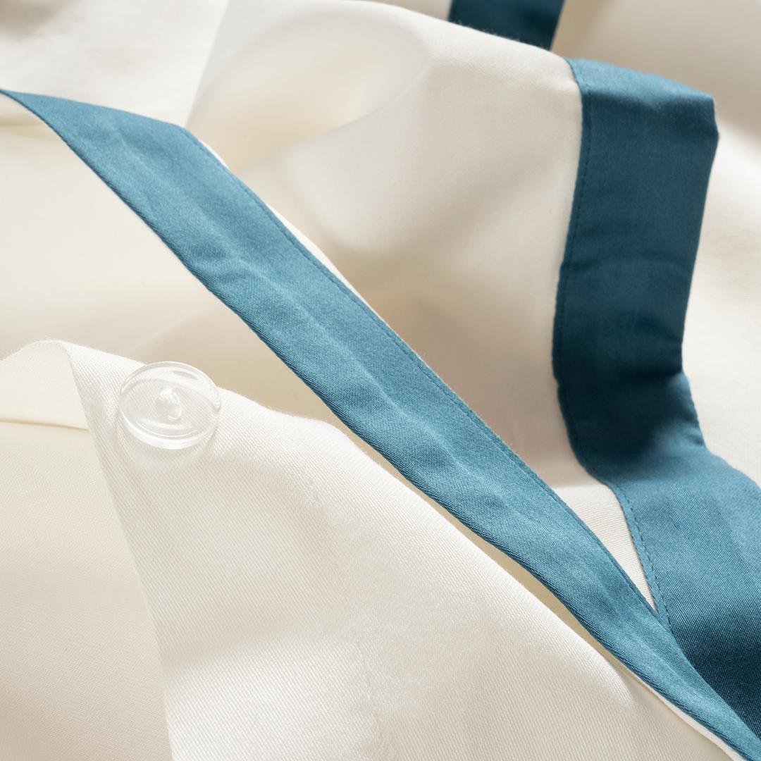 Brıto Bordürlü 200 Tc Saten Pamuk %100 Pamuk Nevresim Seti 260x220 Cm Ekru