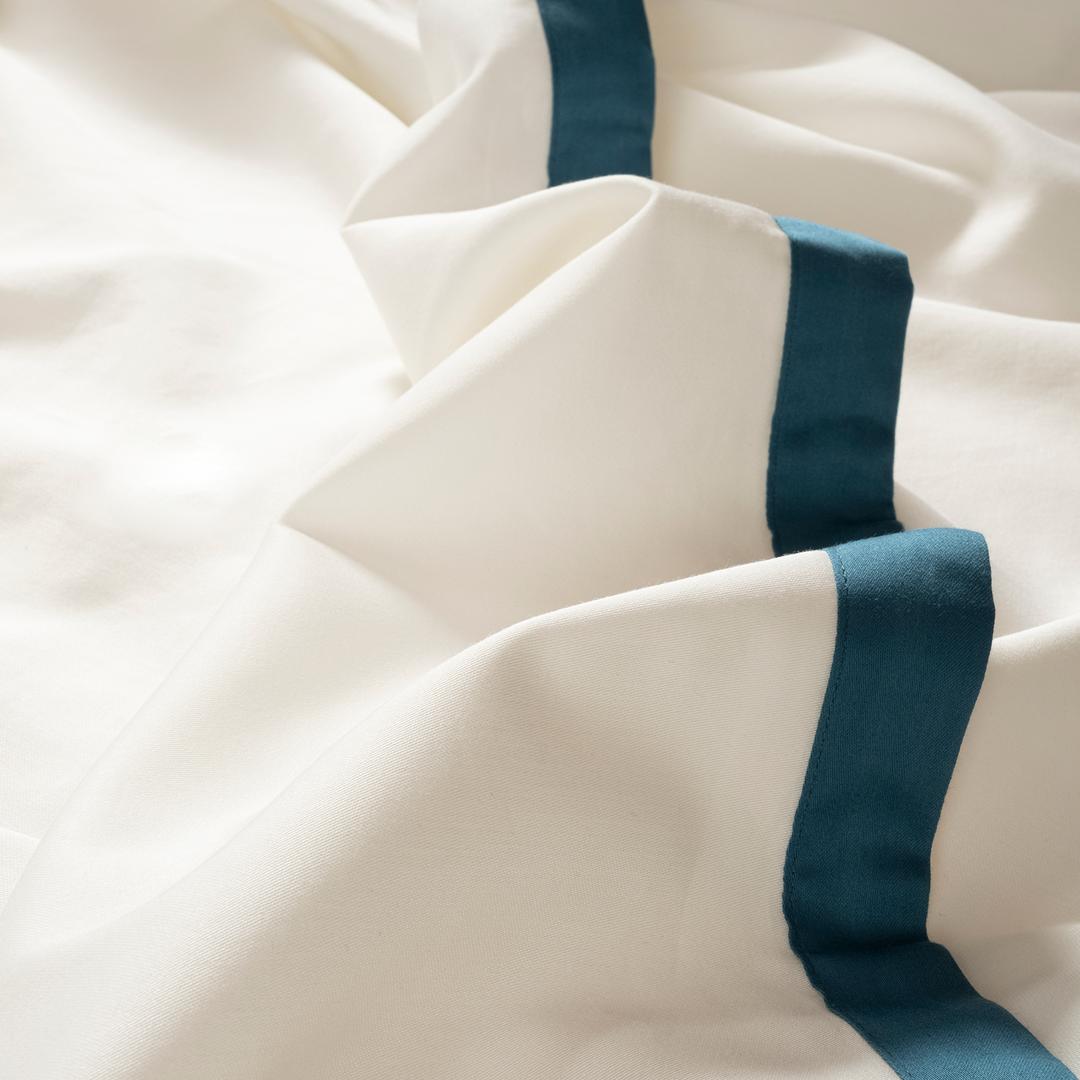 Brıto Bordürlü 200 Tc Saten Pamuk %100 Pamuk Nevresim Seti 260x220 Cm Ekru