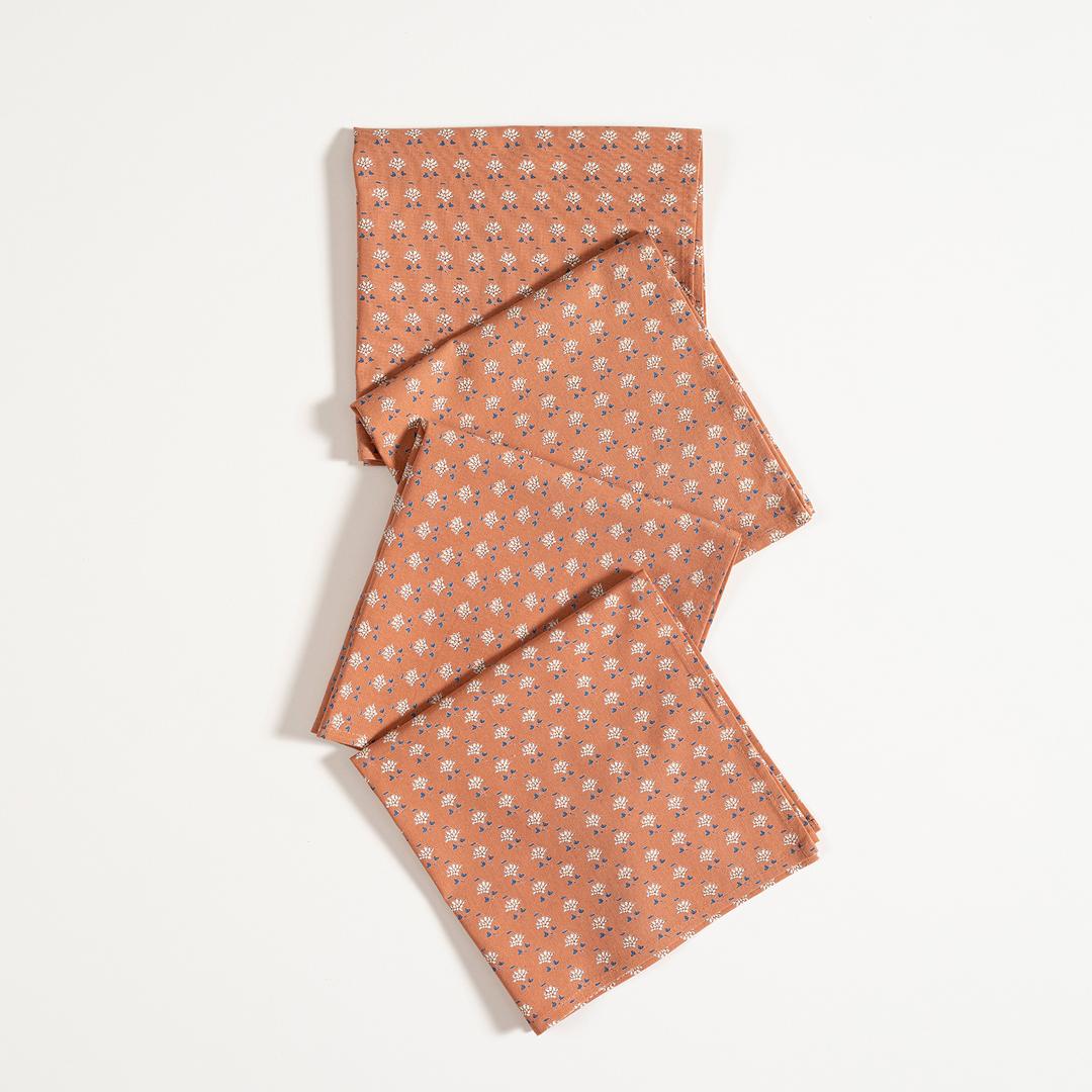 Gaya Baskılı 4'lü Pamuk %100 Pamuk Peçete 43x43 Cm Turuncu