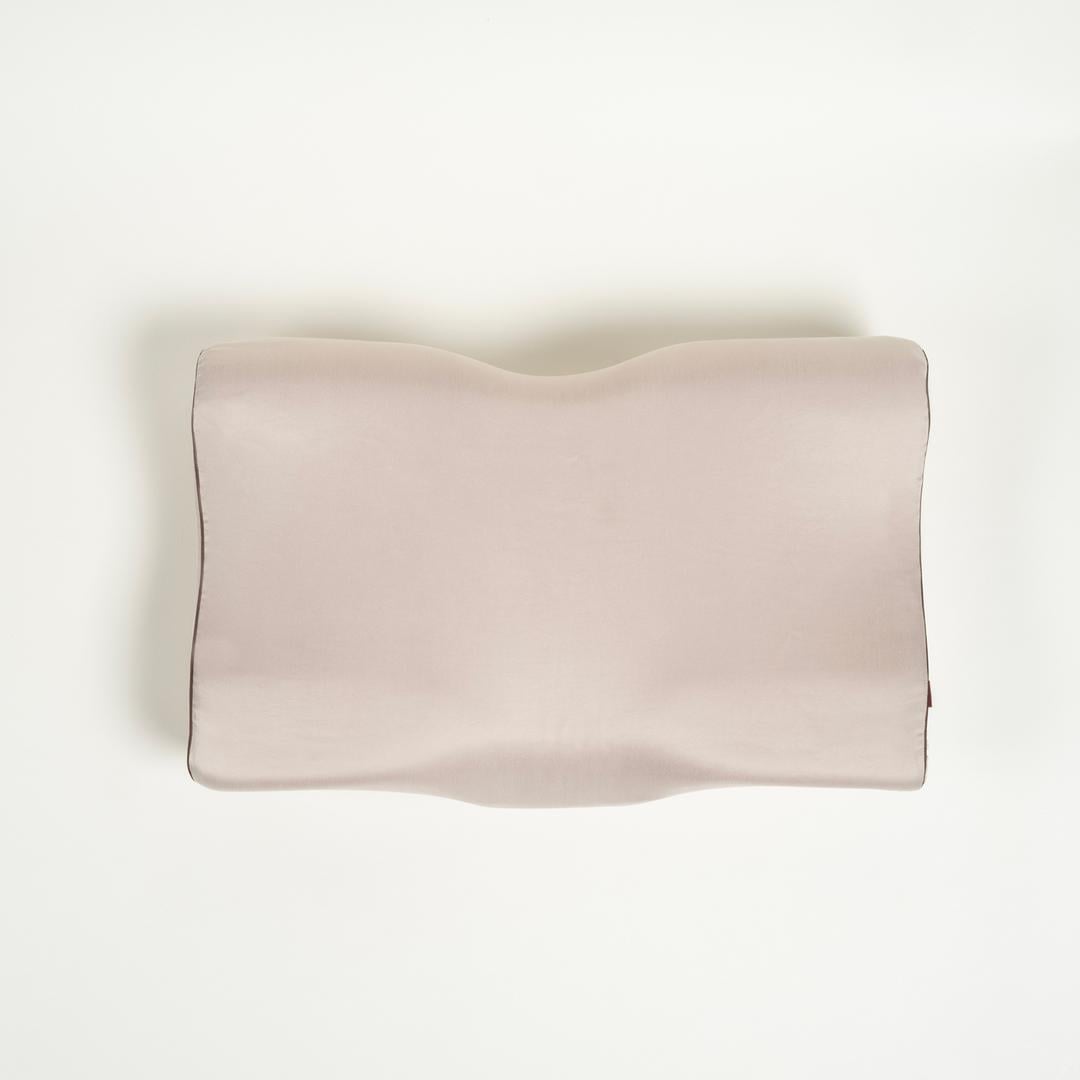 Lefke Boyun Destekleyici Viskon Visko Yastık 60x38x10/9 Cm Bej