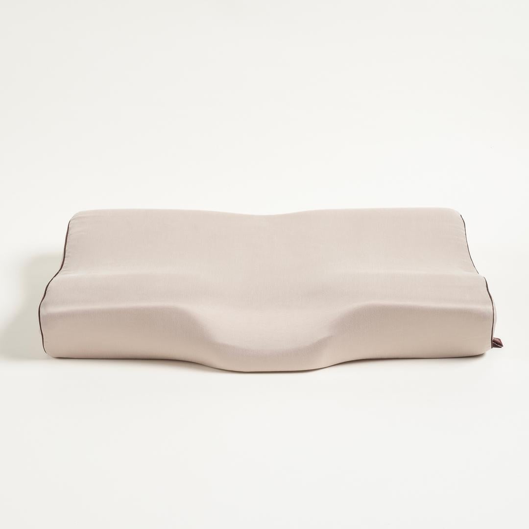 Lefke Boyun Destekleyici Viskon Visko Yastık 60x38x10/9 Cm Bej