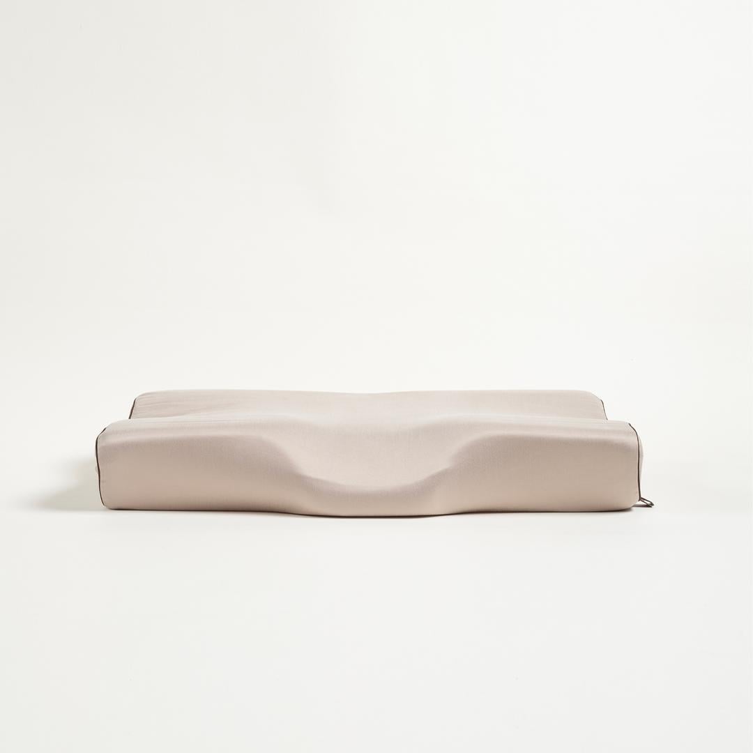 Lefke Boyun Destekleyici Viskon Visko Yastık 60x38x10/9 Cm Bej