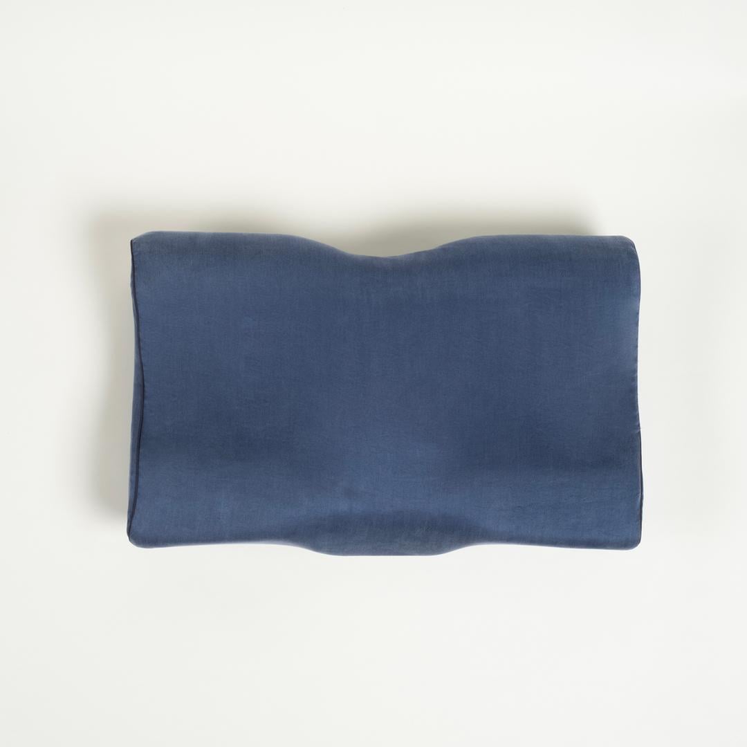 Lefke Boyun Destekleyici Viskon Visko Yastık 60x38x10/9 Cm Lacivert