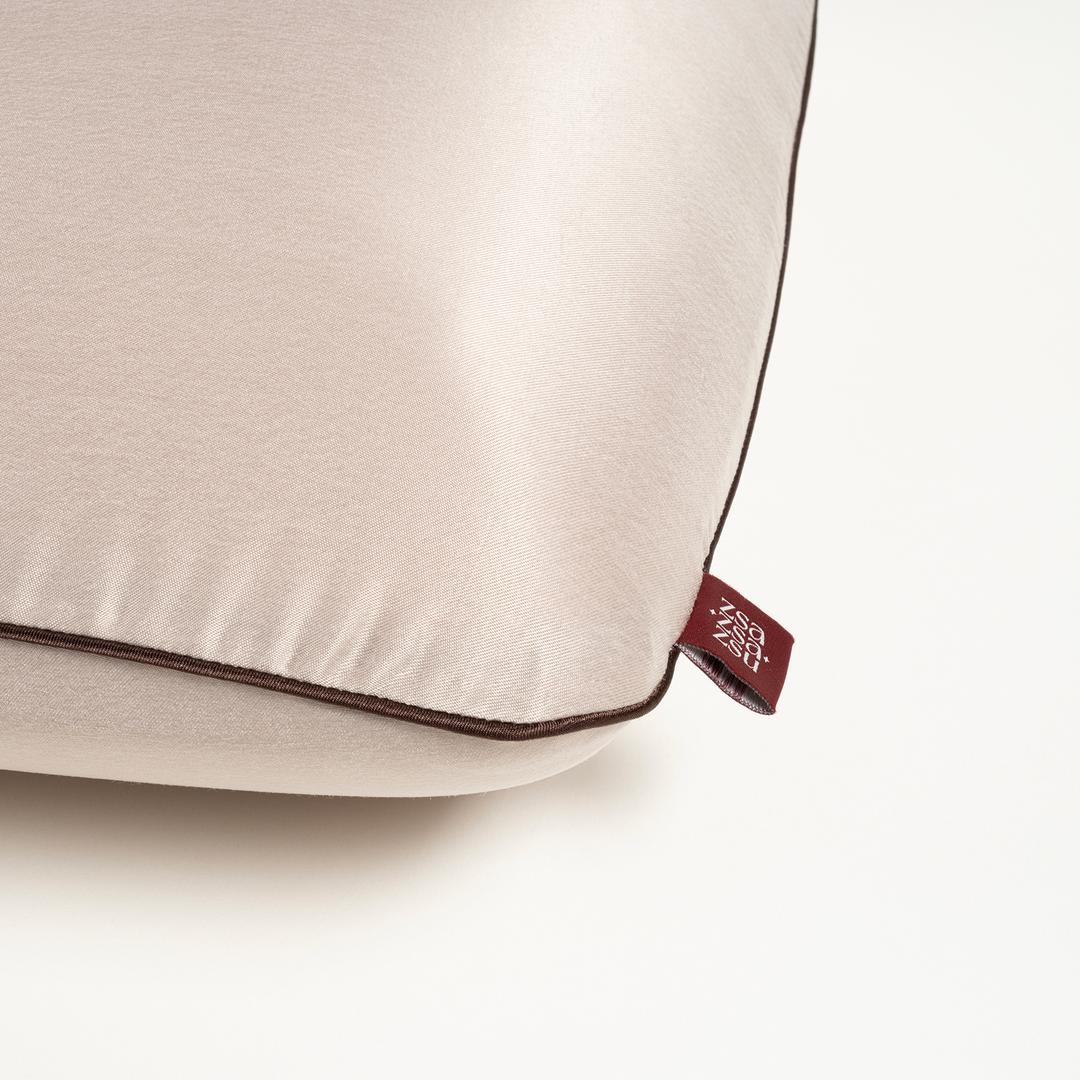 Lefke Klasik Model Viskon Visko Yastık 60x40x13 Cm Bej