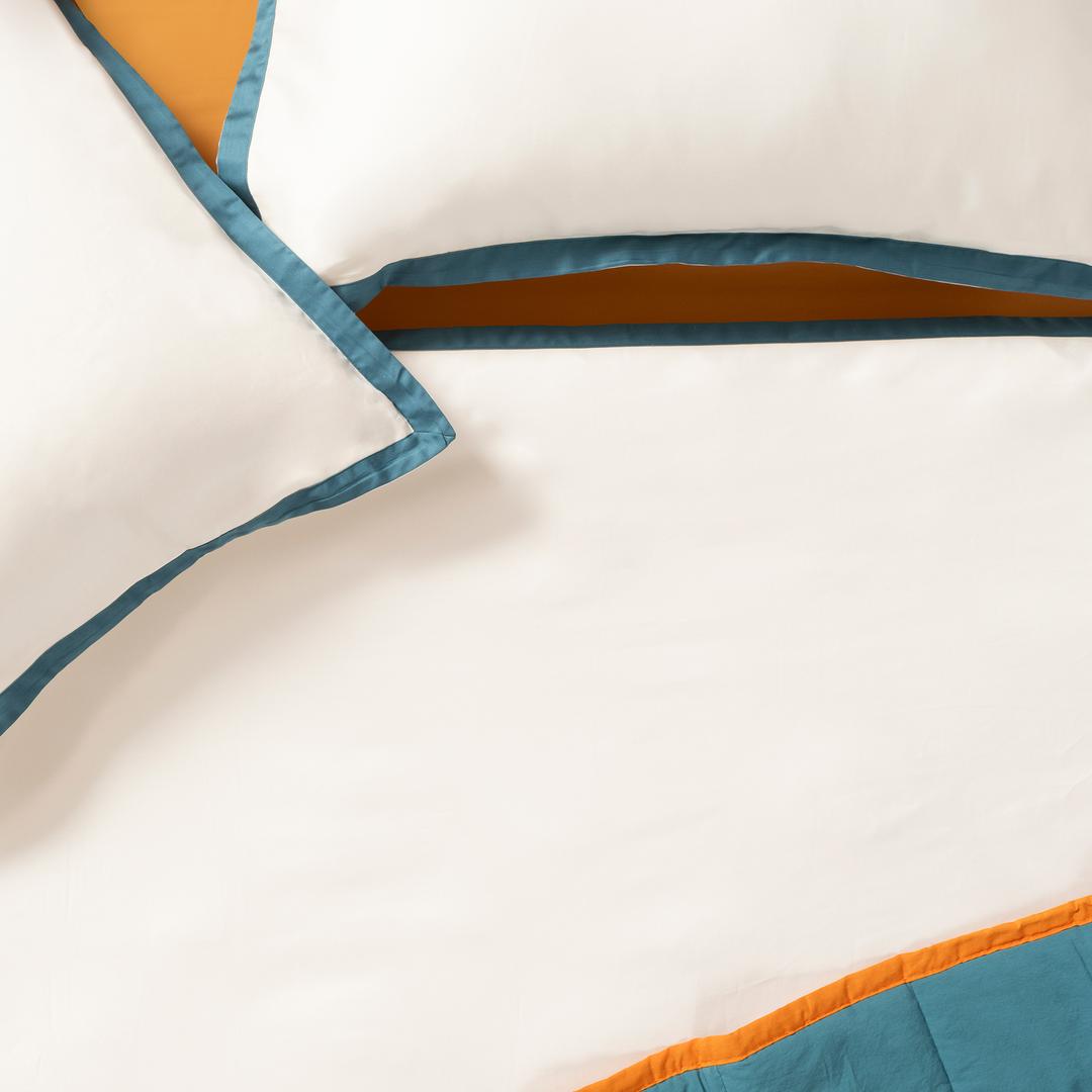 Brıto Bordürlü 200 Tc Saten Pamuk %100 Pamuk Nevresim Seti 240x220 Cm Ekru