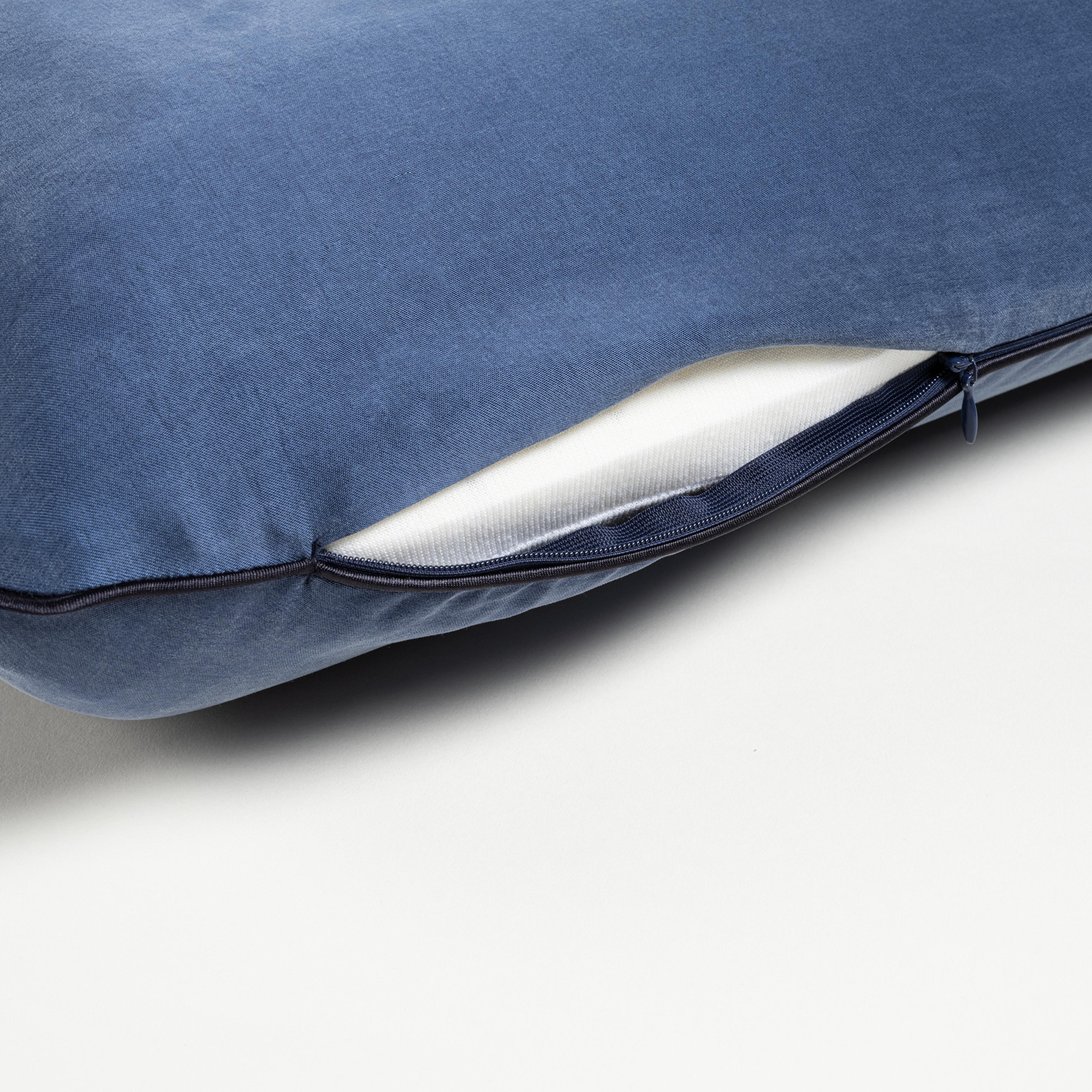 Lefke Klasik Model Viskon Visko Yastık 60x40x13 Cm Lacivert