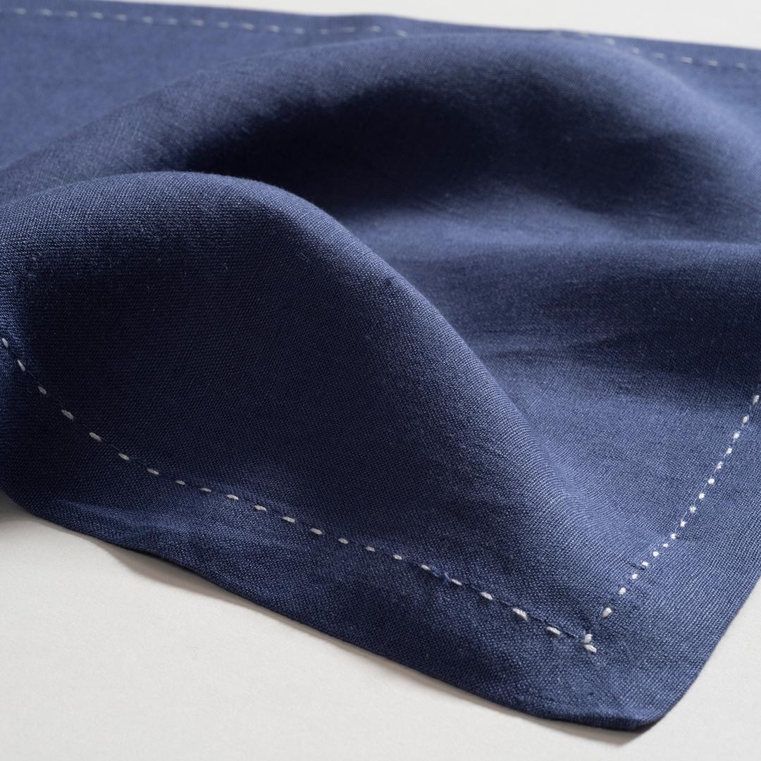 Nilüfer Ajurlu Keten %100 Keten Peçete 40x40 Cm Lacivert