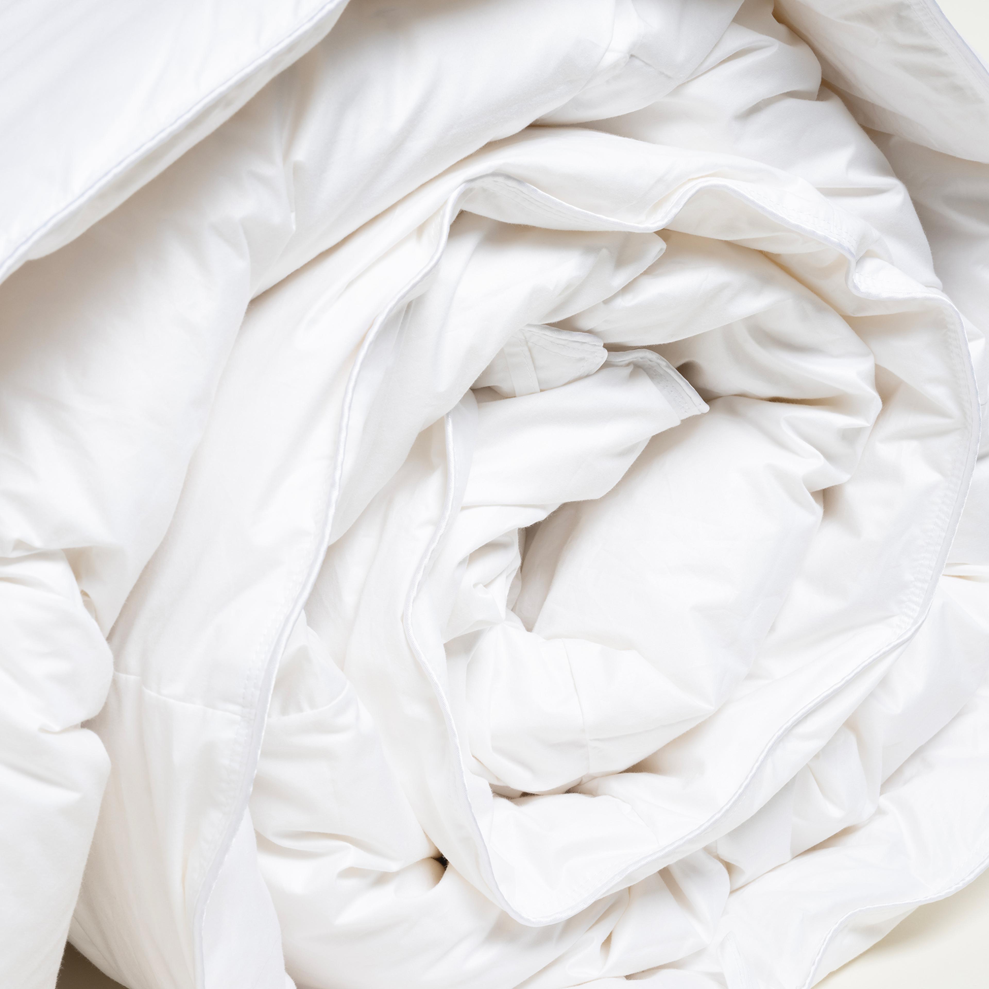 Jutland Kaz Tüyü Tek Kişilik Pamuk 330 Tc %100 Pamuk Yorgan 160x220 Cm Beyaz