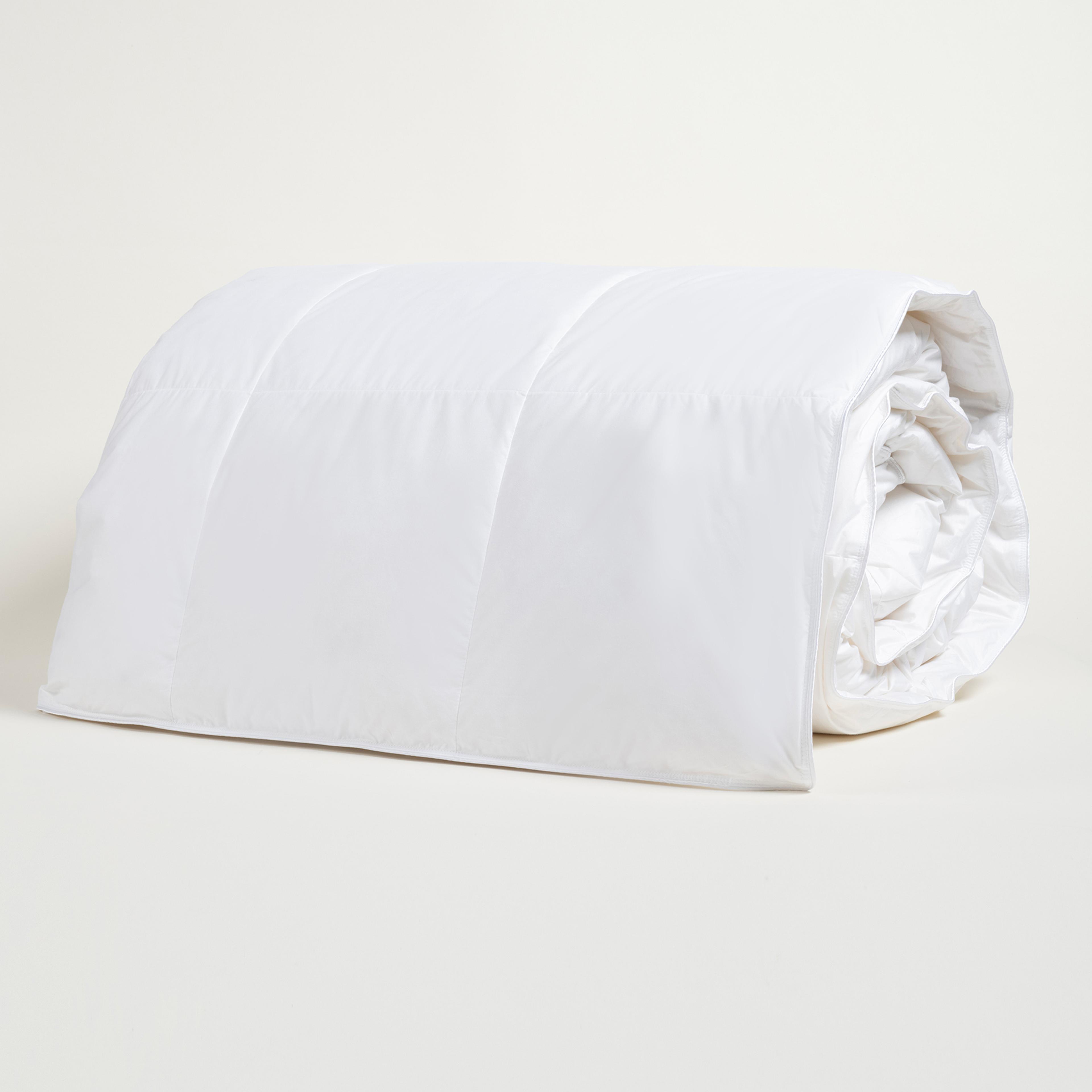 Jutland Kaz Tüyü Tek Kişilik Pamuk 330 Tc %100 Pamuk Yorgan 160x220 Cm Beyaz