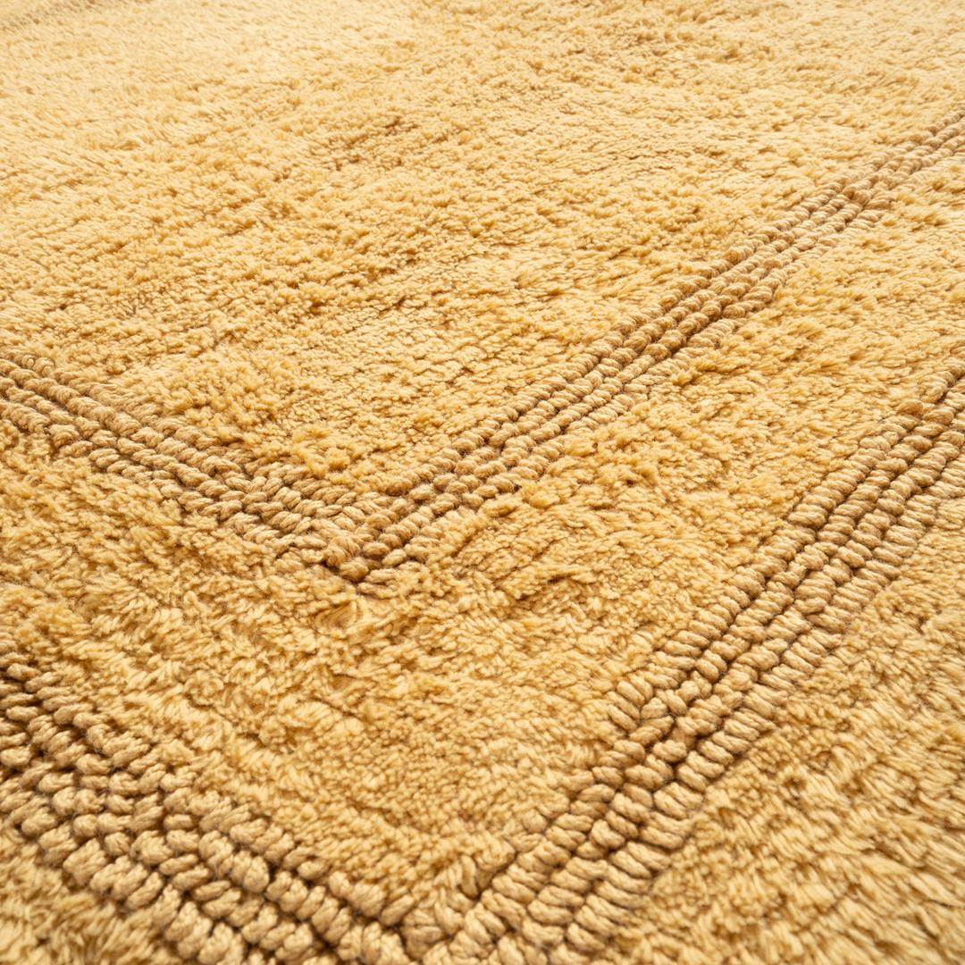 Solıd Reversıble Cotton %100 Cotton Bath Mat 40x60 Cm Yellow