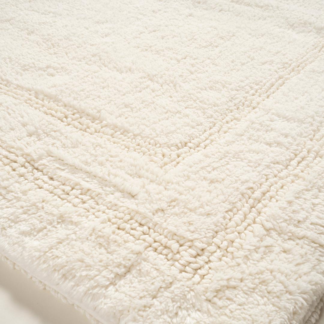 Solıd Reversıble Cotton %100 Cotton Bath Mat 40x60 Cm Ecru