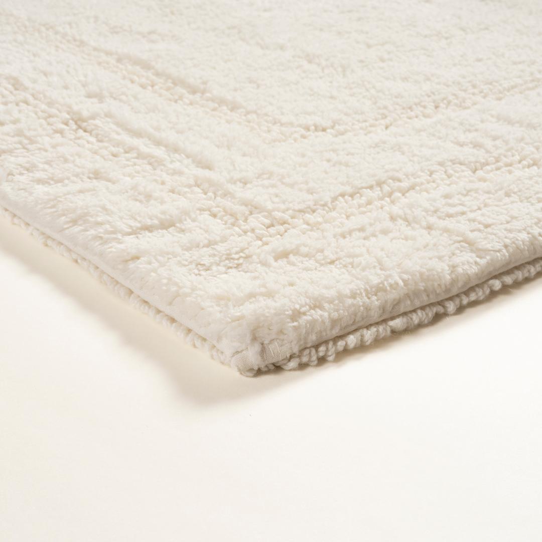 Solıd Reversıble Cotton %100 Cotton Bath Mat 40x60 Cm Ecru