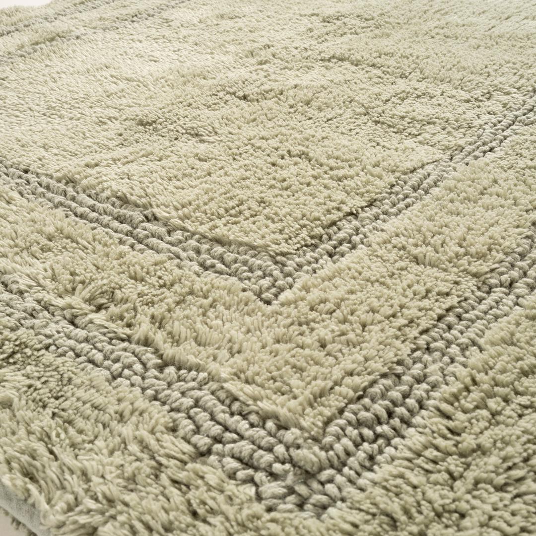 Solıd Reversıble Cotton %100 Cotton Bath Mat 60x90 Cm Green
