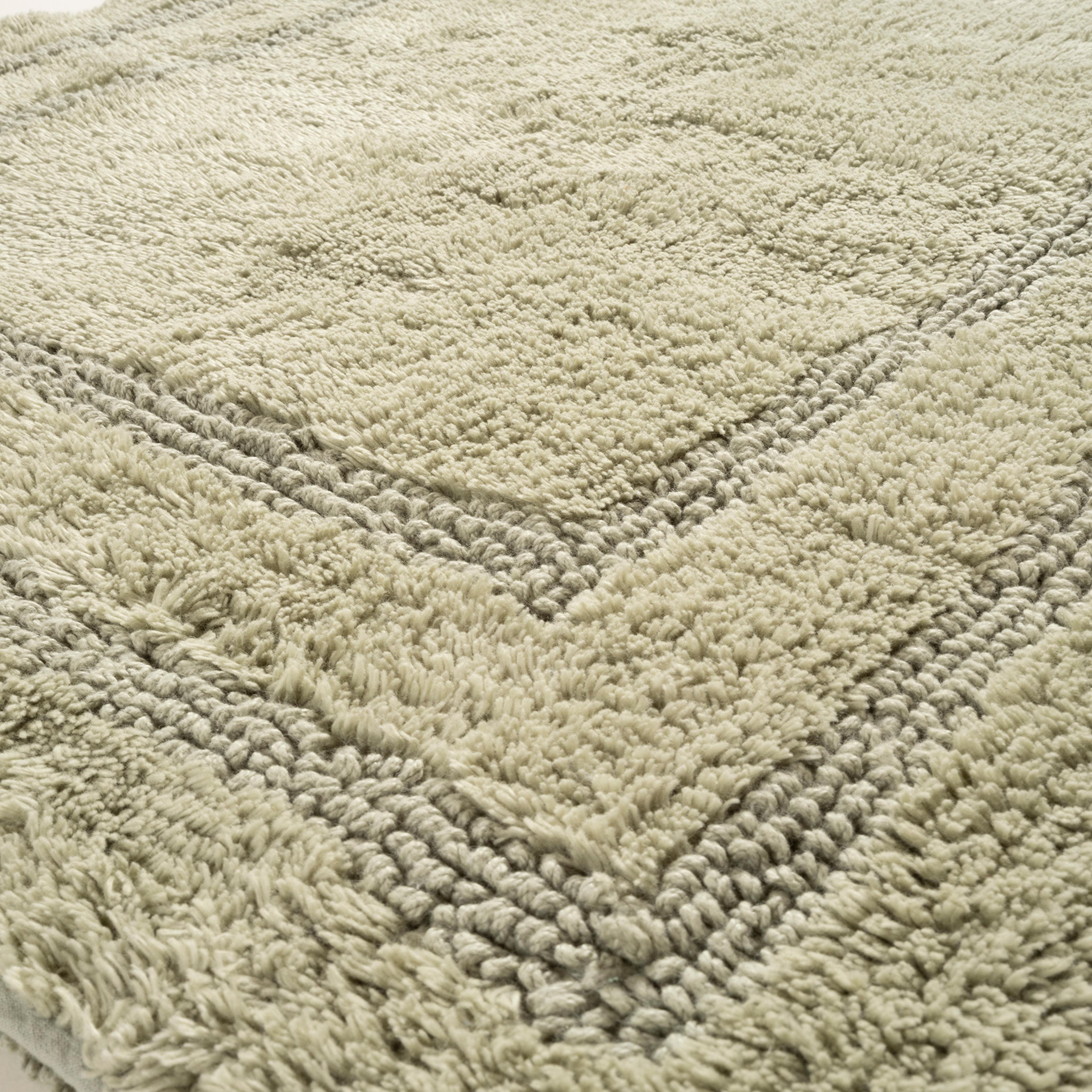 Solıd Çift Taraflı Pamuk %100 Pamuk Banyo Paspası 60x90 Cm Yeşil