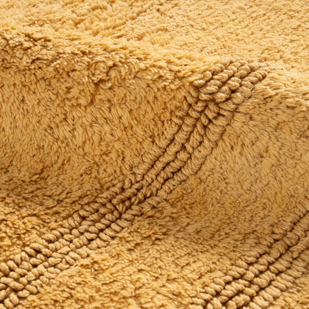 Solıd Çift Taraflı Pamuk %100 Pamuk Banyo Paspası 60x90 Cm Sarı