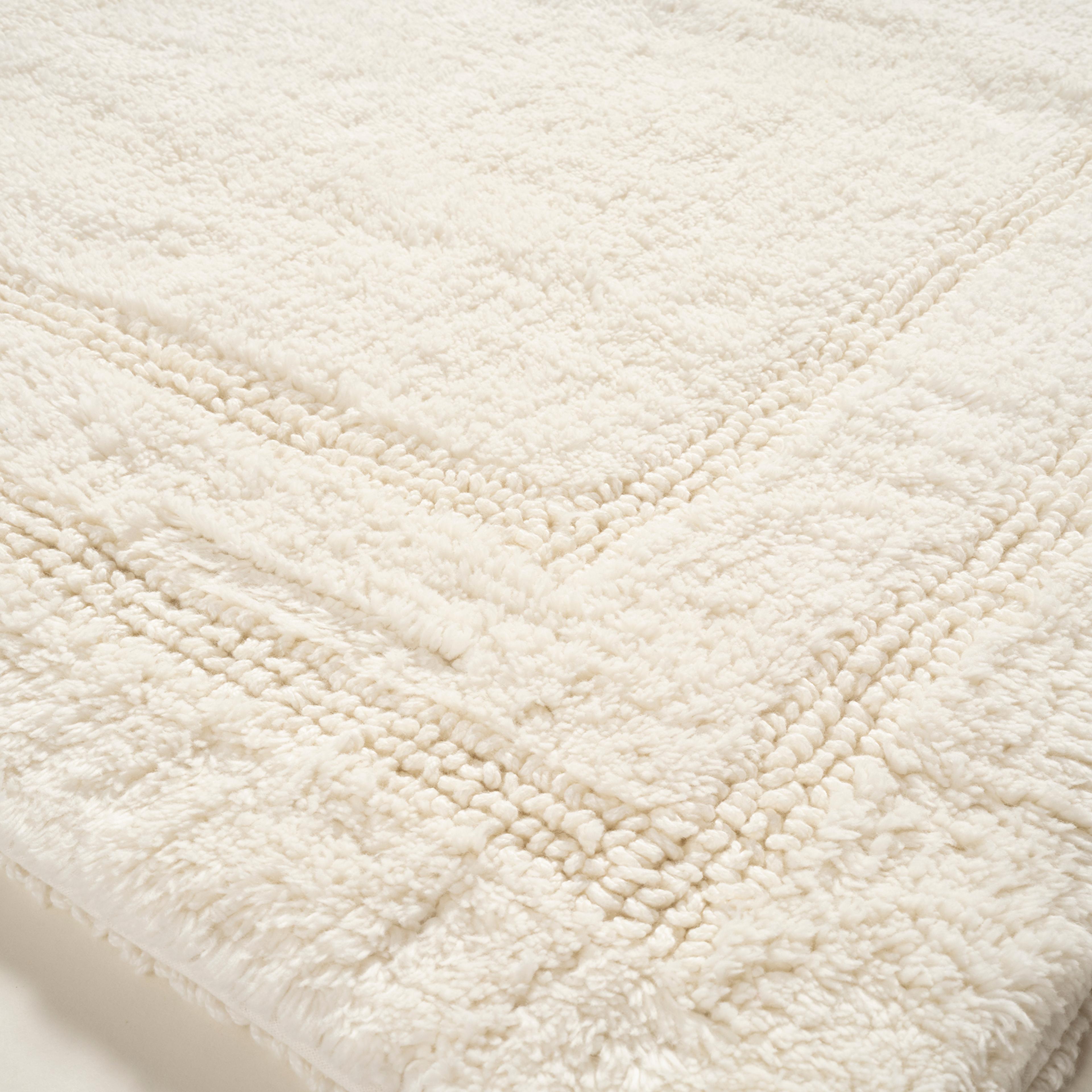 Solıd Çift Taraflı Pamuk %100 Pamuk Banyo Paspası 60x90 Cm Ekru