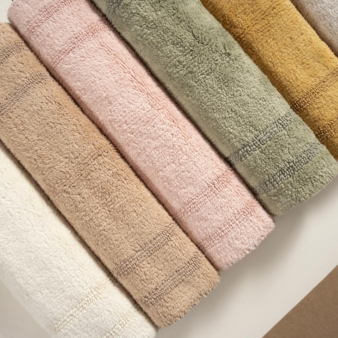 Solıd Reversıble Cotton %100 Cotton Bath Mat 70x120 Cm Green