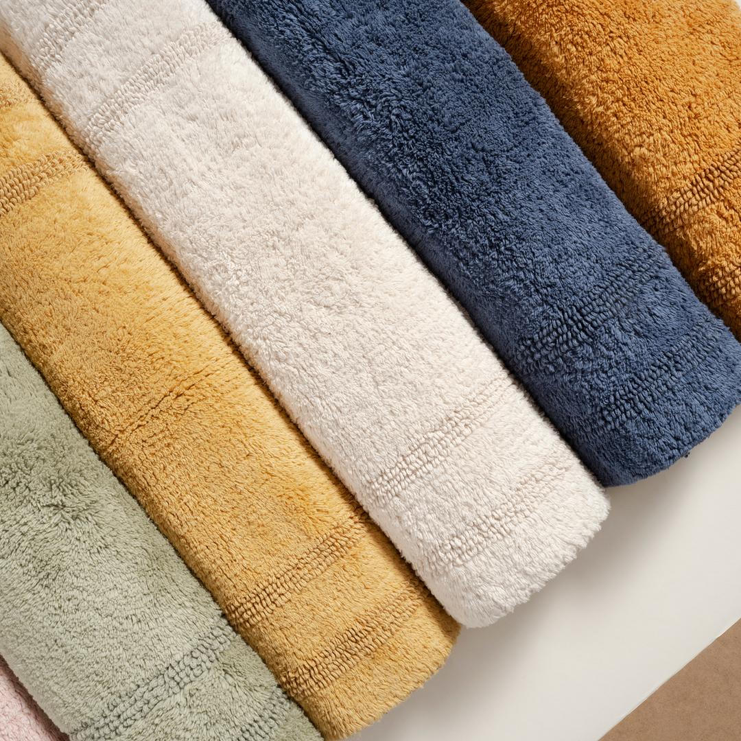 Solıd Reversıble Cotton %100 Cotton Bath Mat 70x120 Cm Cream