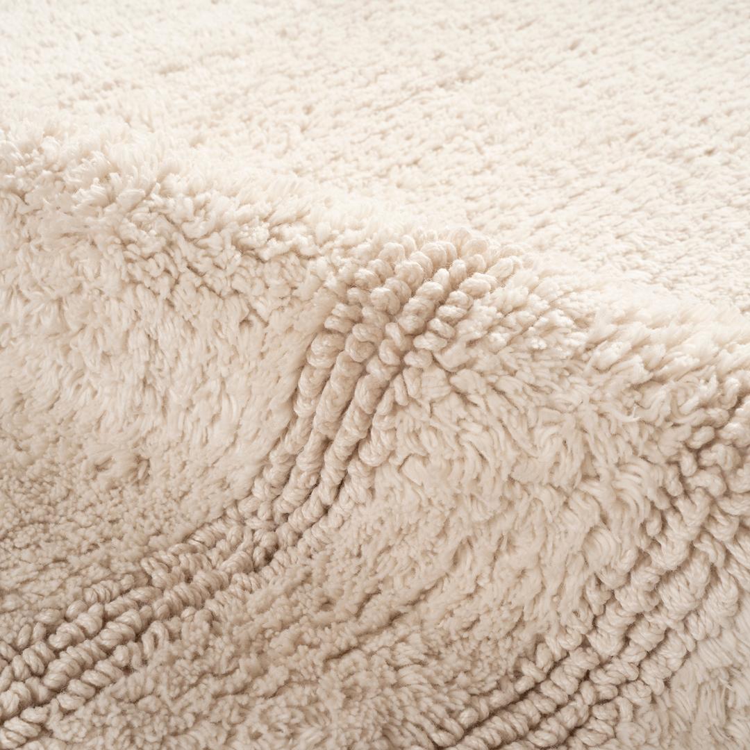 Solıd Reversıble Cotton %100 Cotton Bath Mat 70x120 Cm Cream