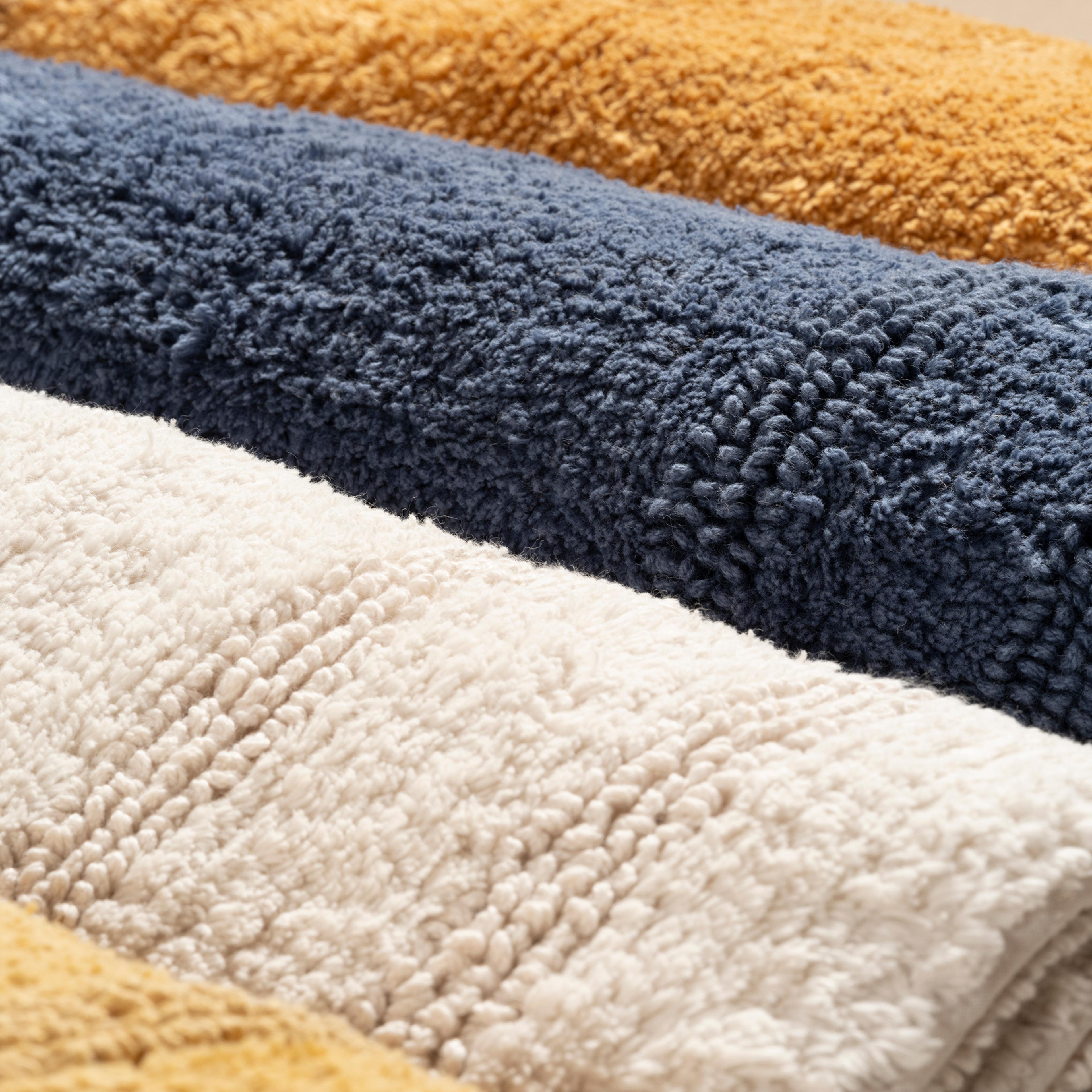 Solıd Çift Taraflı Pamuk %100 Pamuk Banyo Paspası 70x120 Cm Tarçın