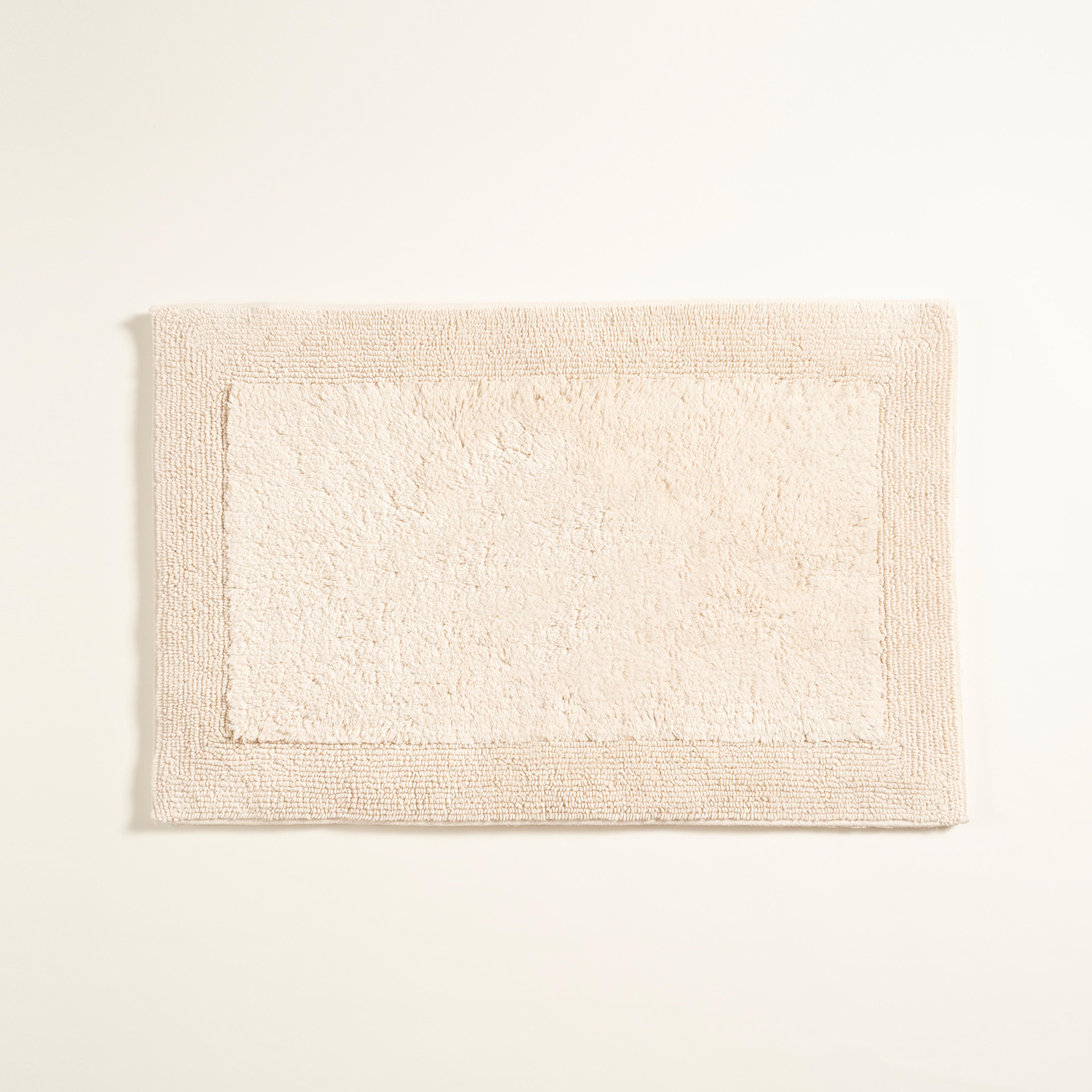 Punjab Çift Taraflı Pamuk %100 Pamuk Banyo Paspası 60x90 Cm Natural