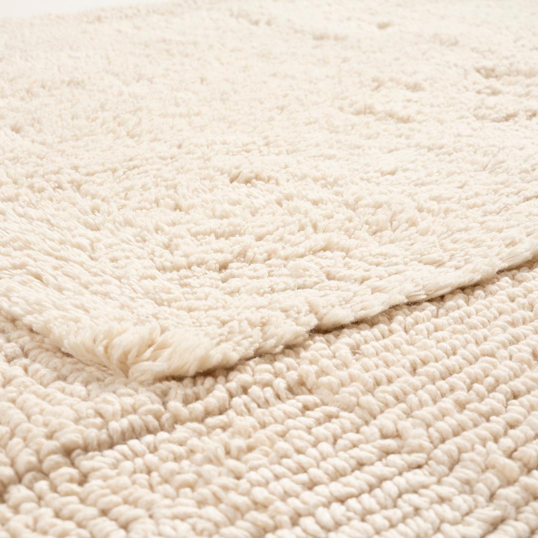 Punjab Çift Taraflı Pamuk %100 Pamuk Banyo Paspası 60x90 Cm Natural