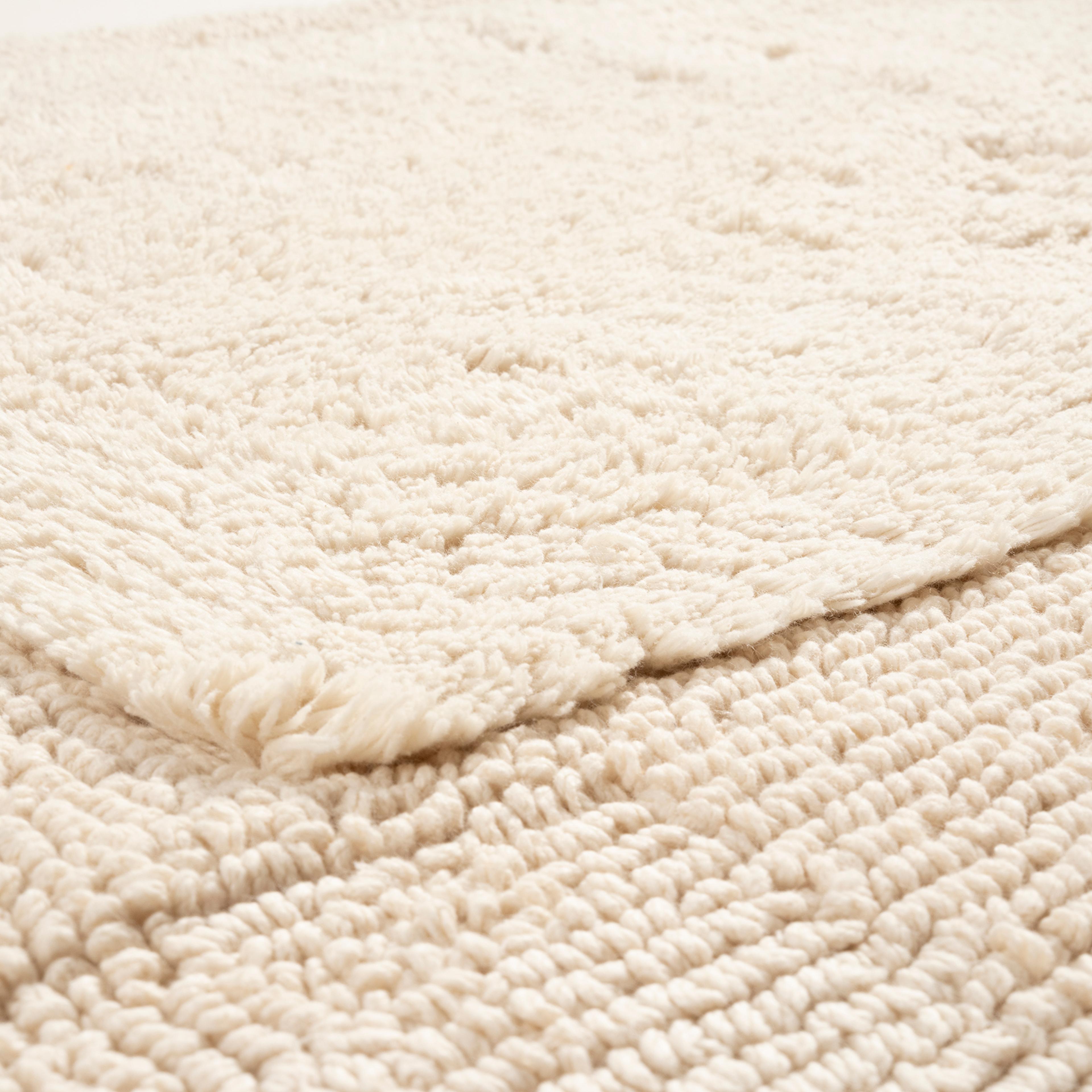 Punjab Çift Taraflı Pamuk %100 Pamuk Banyo Paspası 60x90 Cm Natural