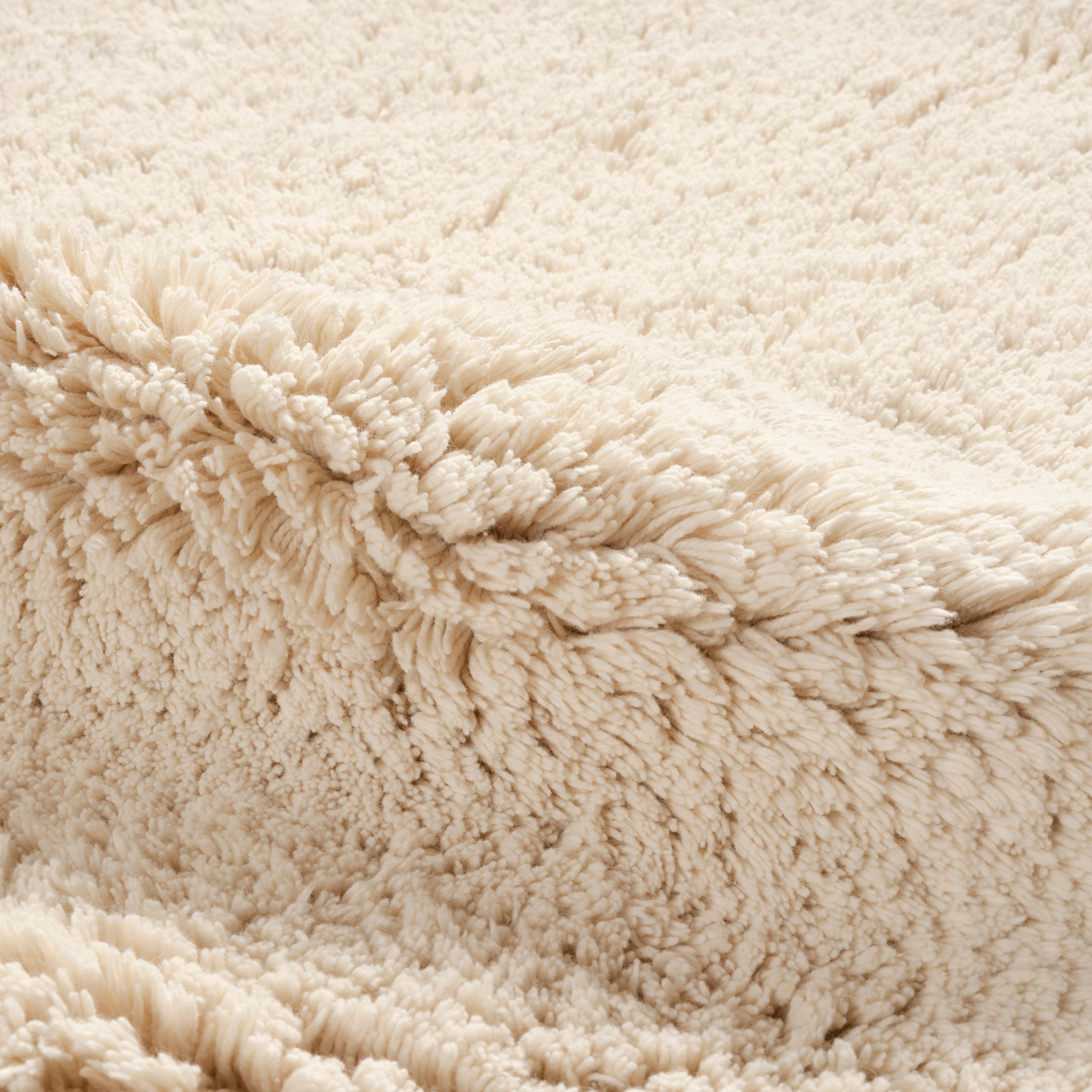 Punjab Çift Taraflı Pamuk %100 Pamuk Banyo Paspası 90 Cm Natural