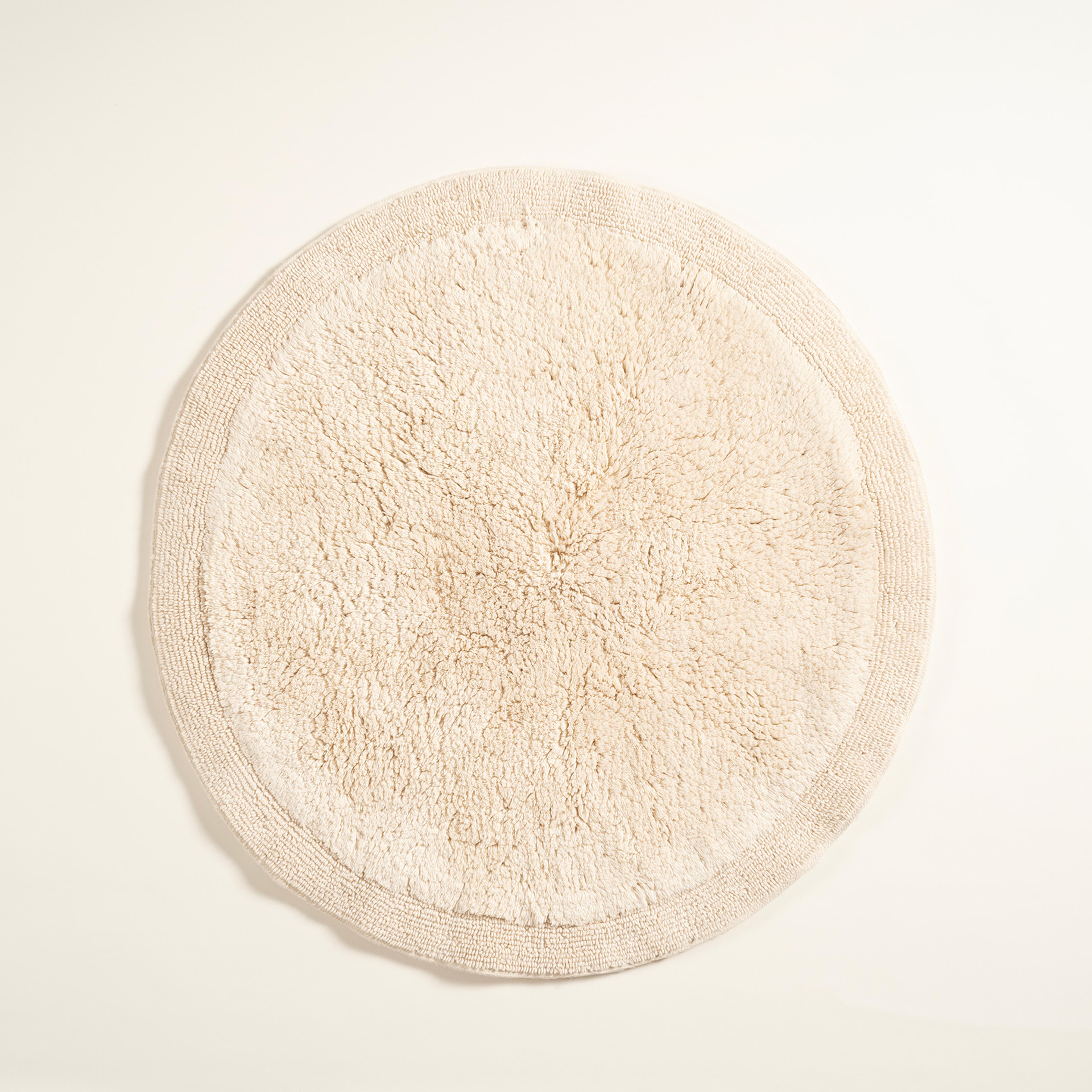 Punjab Çift Taraflı Pamuk %100 Pamuk Banyo Paspası 90 Cm Natural