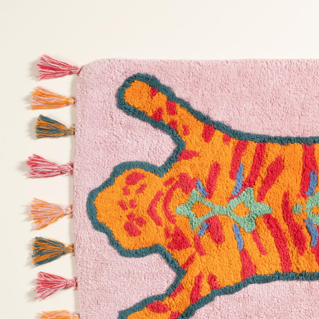 Punjab Pamuk %100 Pamuk Banyo Paspası 60x90 Cm Pembe