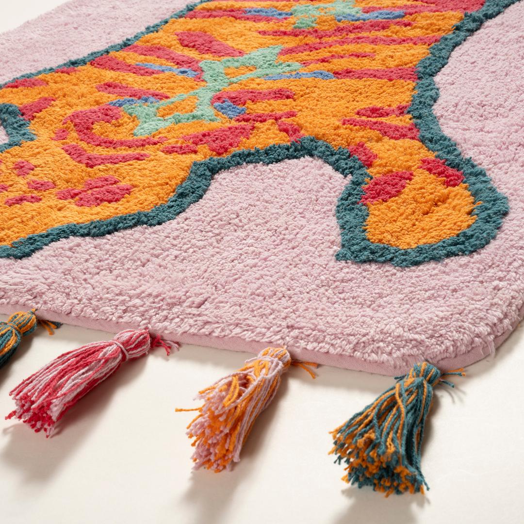 Punjab Pamuk %100 Pamuk Banyo Paspası 60x90 Cm Pembe