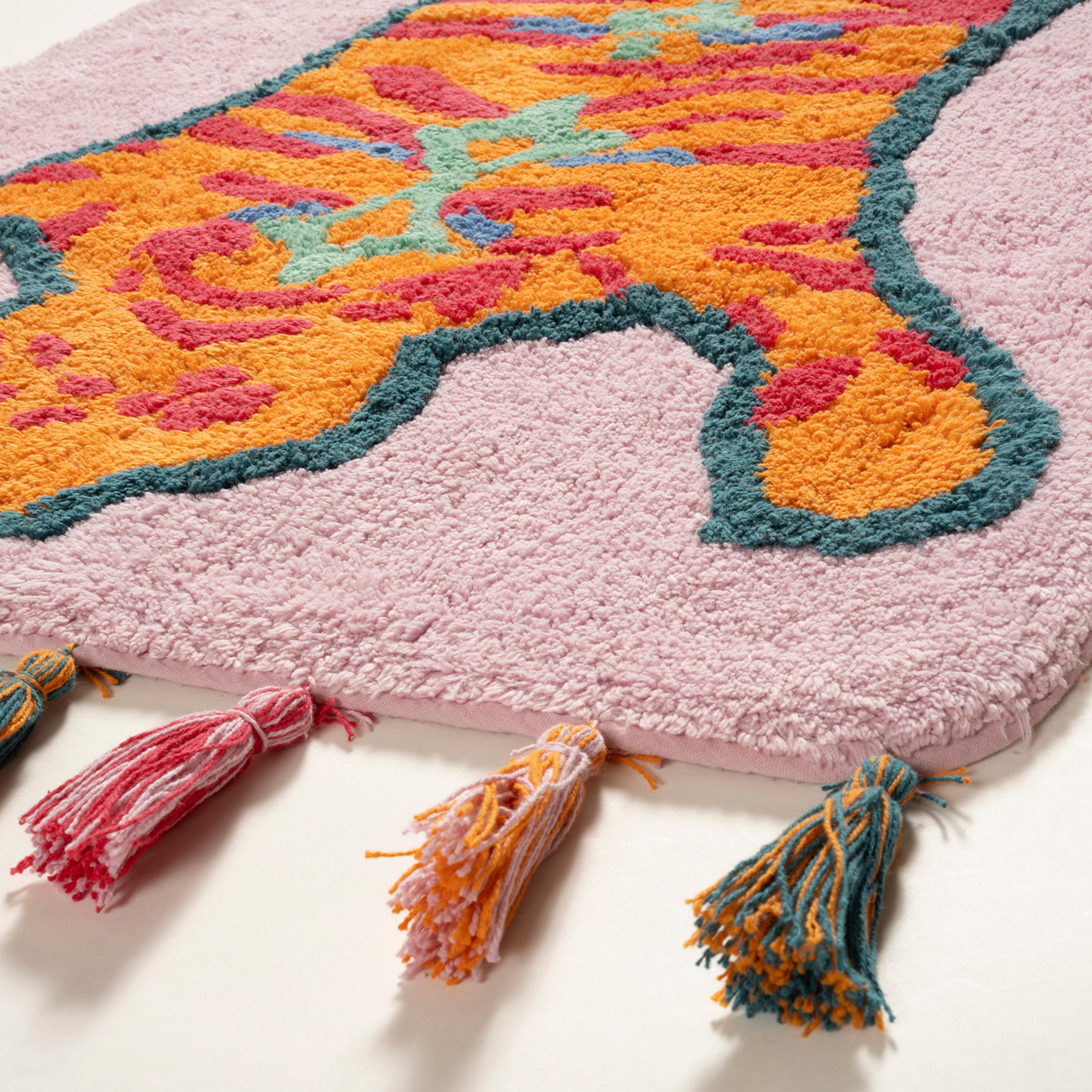 Punjab Pamuk %100 Pamuk Banyo Paspası 60x90 Cm Pembe