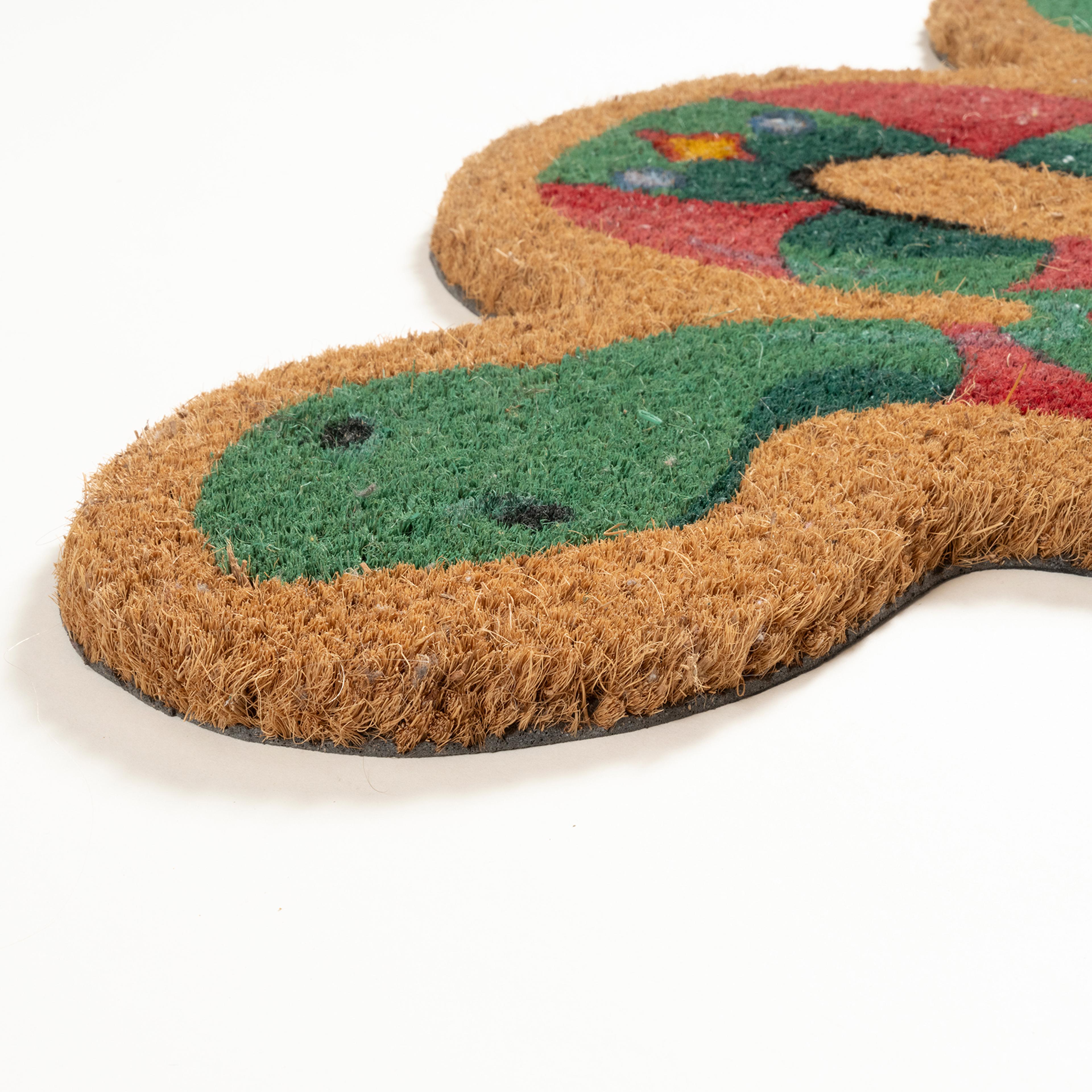 Kerala Şekil Hindistan Cevizi Lifi Kapı Önü Paspası 45x75 Cm Yeşil