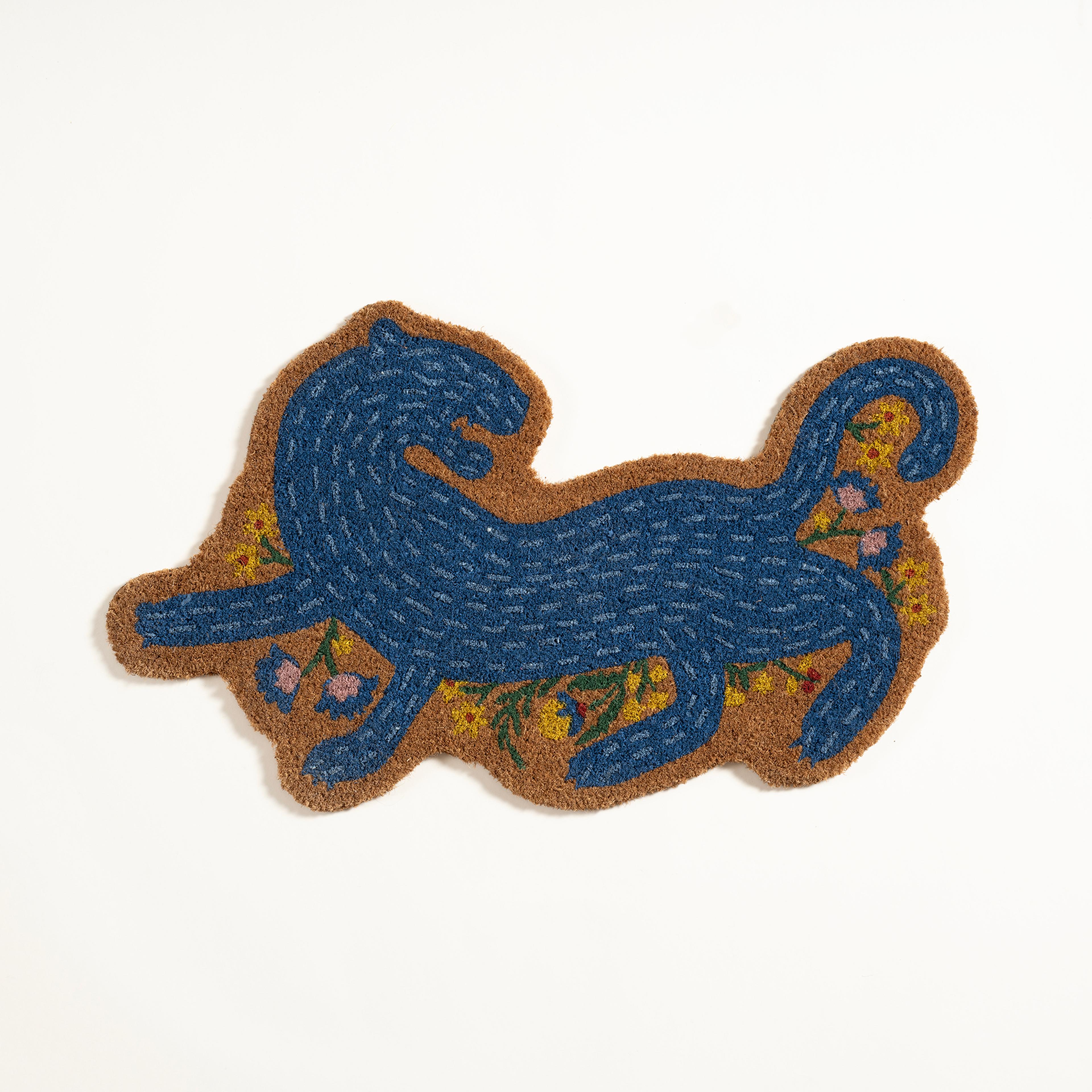 Kerala Coır Kapı Önü Paspası 45x75 Cm Mavi