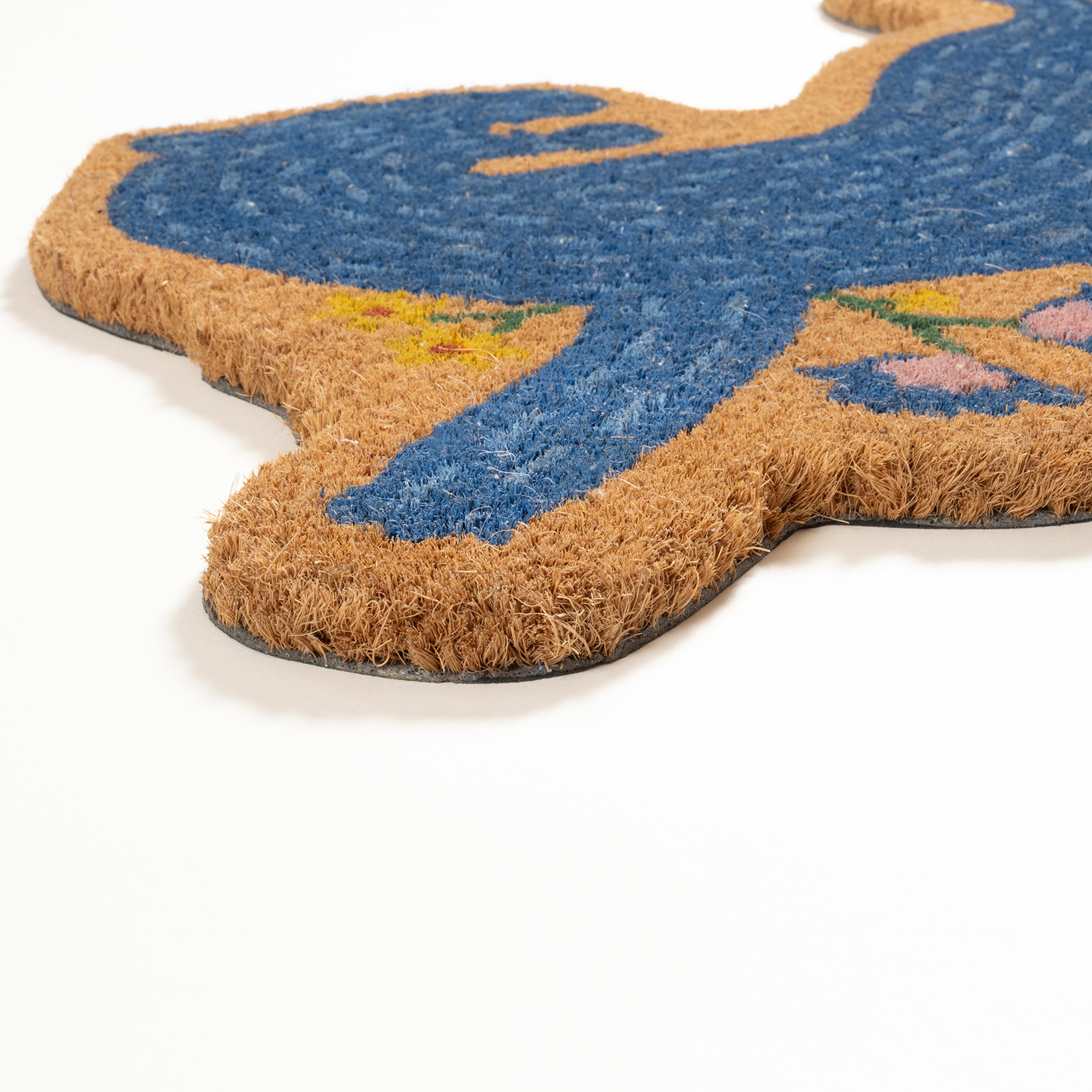 Kerala Coır Kapı Önü Paspası 45x75 Cm Mavi