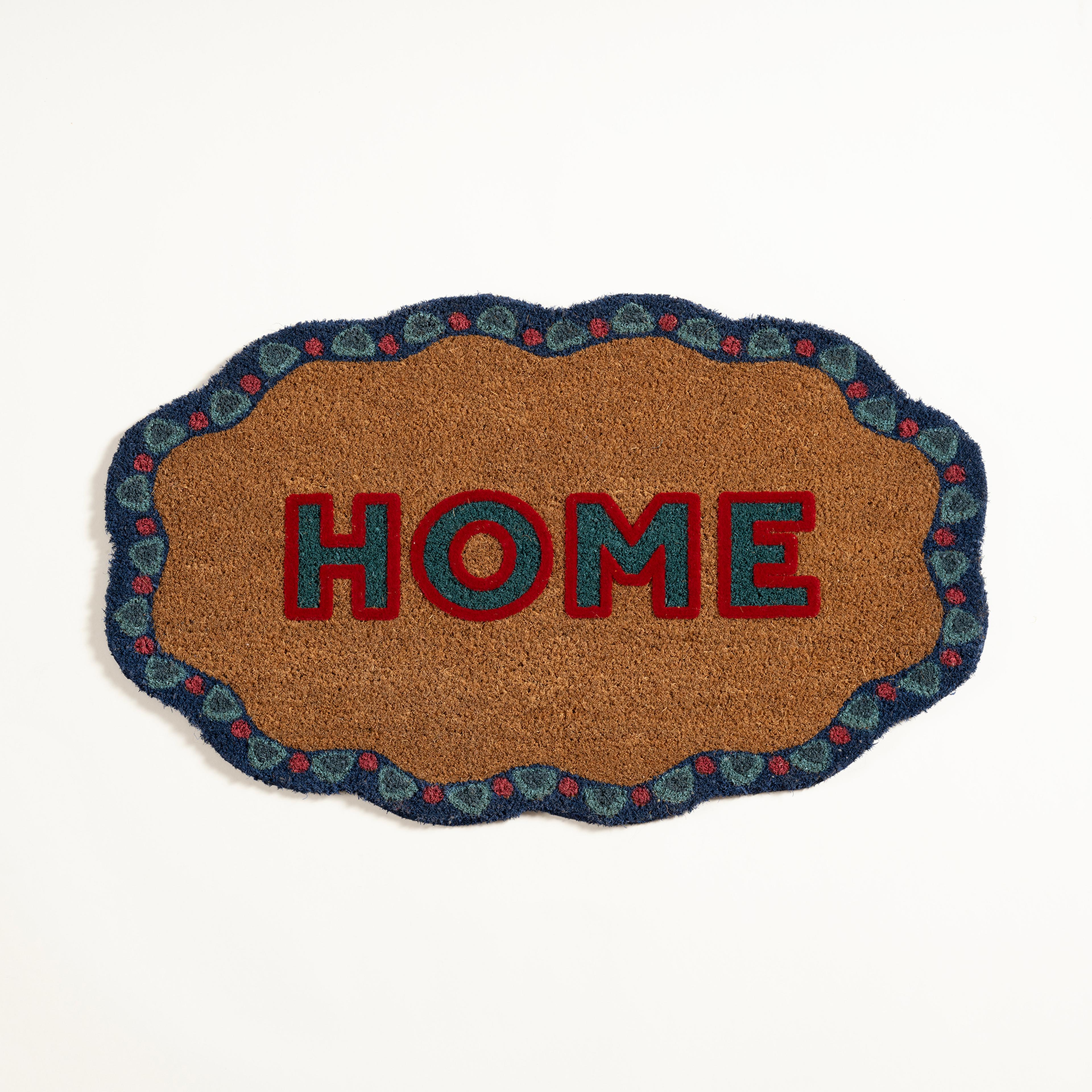 Kerala Coır Kapı Önü Paspası 45x75 Cm Mavi