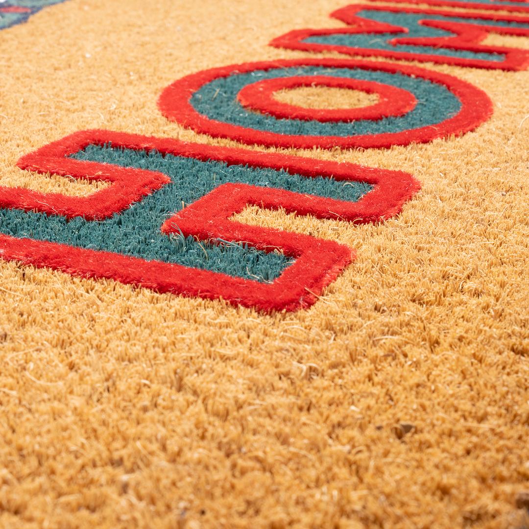 Kerala Oval Hindistan Cevizi Lifi Kapı Önü Paspası 45x75 Cm Mavi