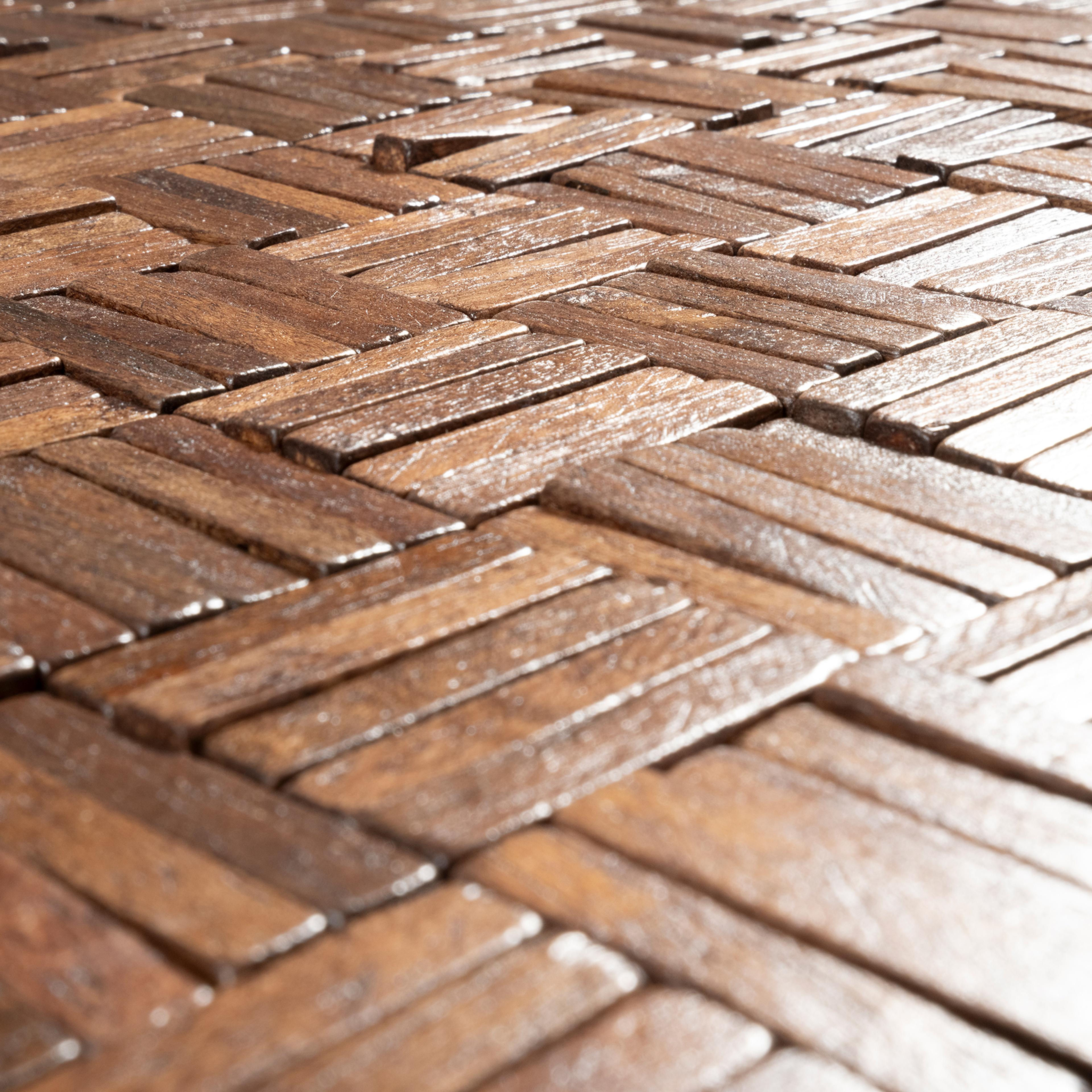 Toba Ahşap Ahşap Paspas 50x80 Cm Koyu Kahverengi